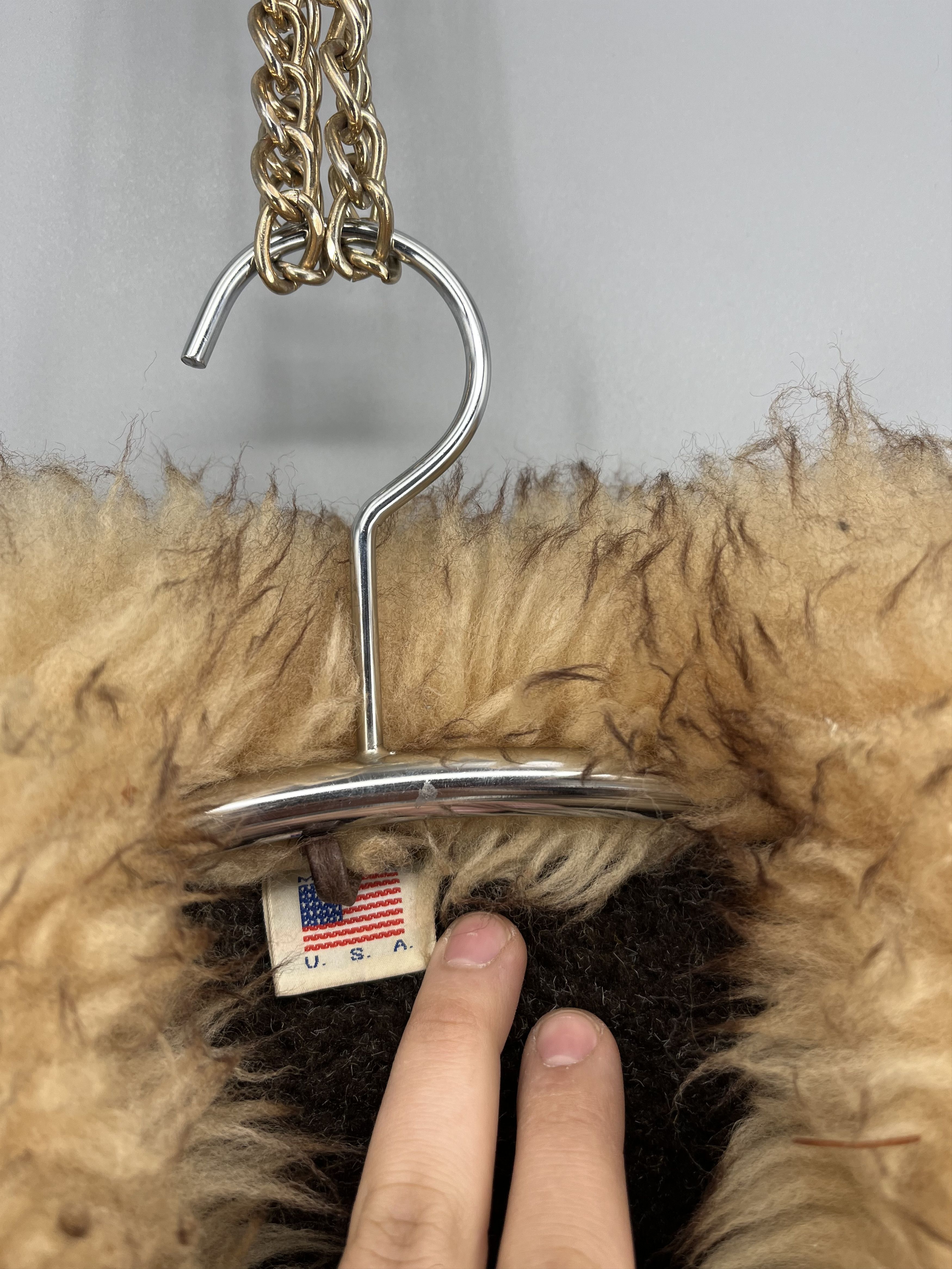 Vintage 70s Suede Shearling Coat USA Made Brown Faux Fur Lined Heavy Size US L / EU 52-54 / 3 - 7 Thumbnail