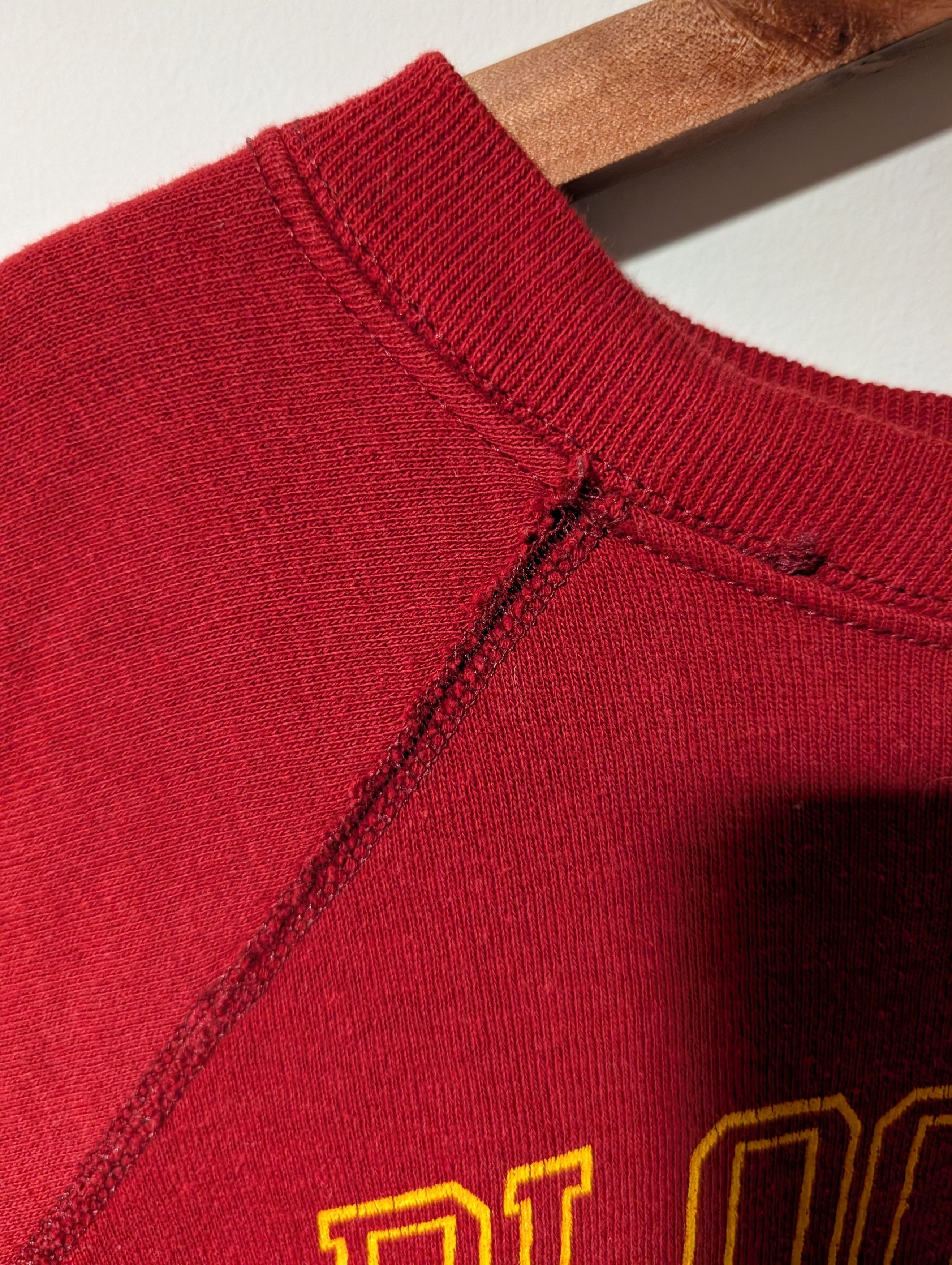 NCAA Vintage 70s Bloomsburg University Red X-Large Sweatshirt Size US XL / EU 56 / 4 - 4 Thumbnail