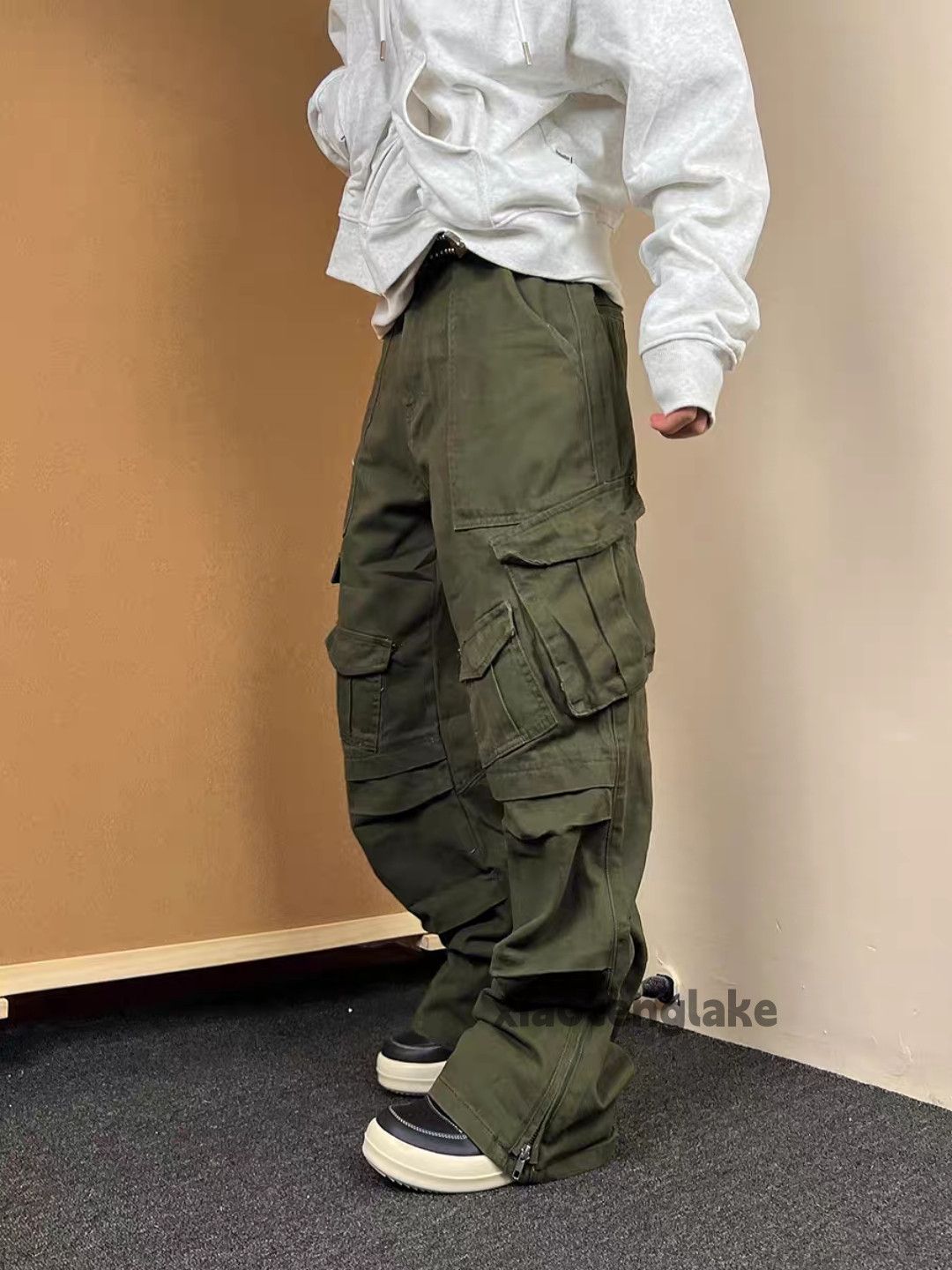 Designer × Japanese Brand × Vintage zipper utility military tactical punk flared cargo pants Size US 32 / EU 48 - 2 Thumbnail