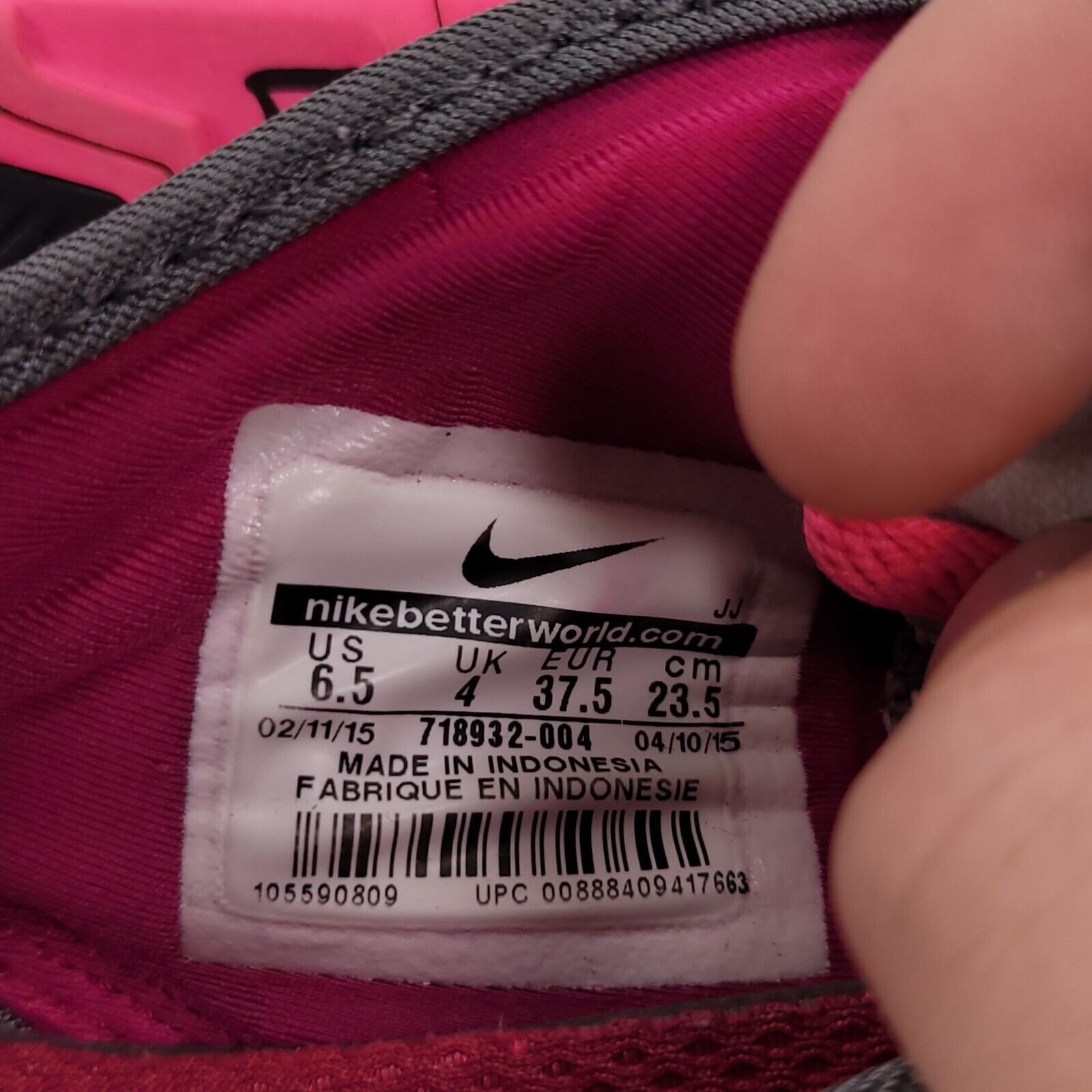 Nike Nike Free TR Fit 5 Shoe Womens Size 6.5 718932-004 Gray Pink Size US 6.5 / IT 36.5 - 10 Thumbnail