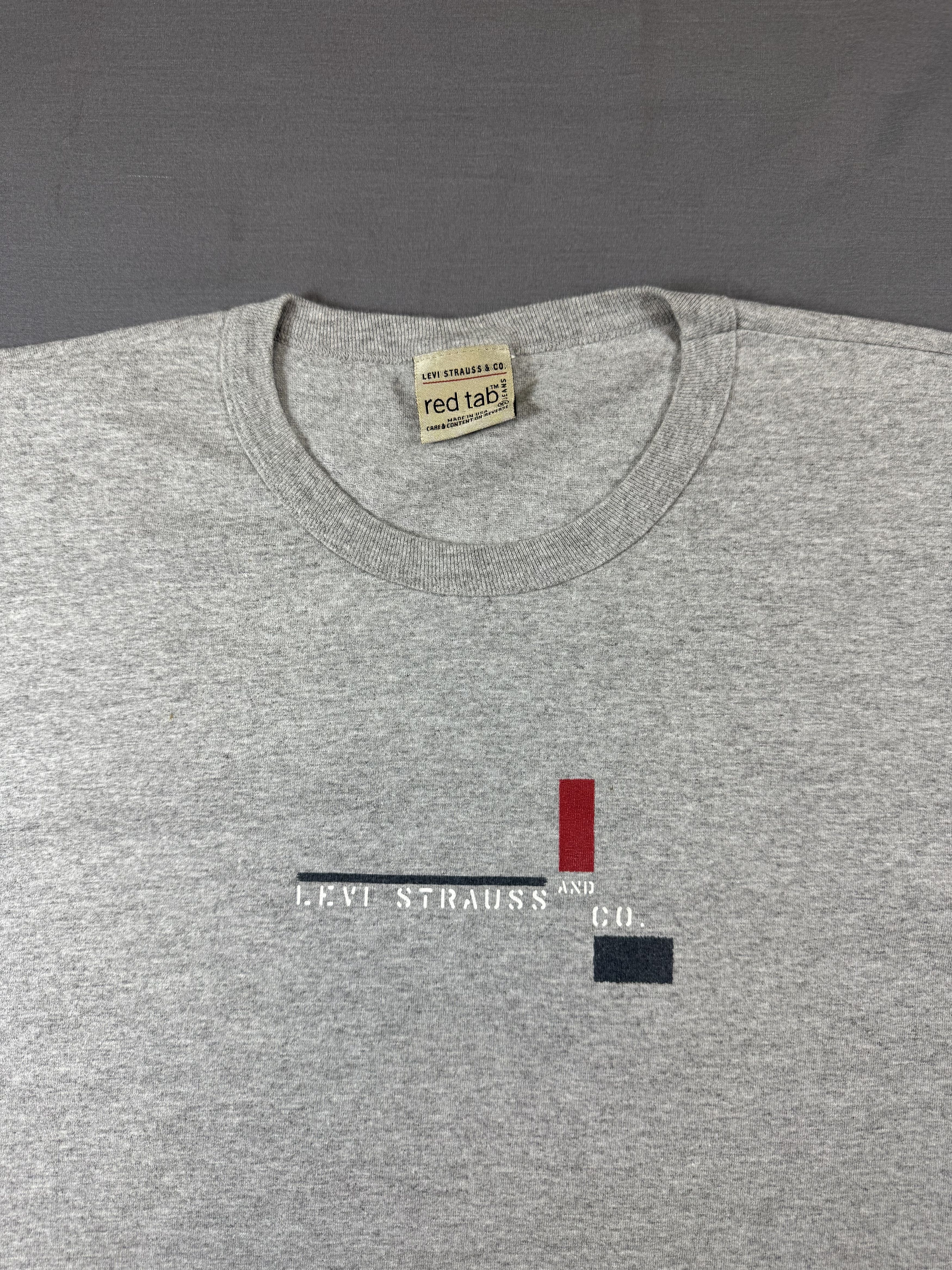 Levi's Vintage Y2K Levi Strauss & Co. Graphic T-Shirt USA Made Size US XL / EU 56 / 4 - 1 Thumbnail