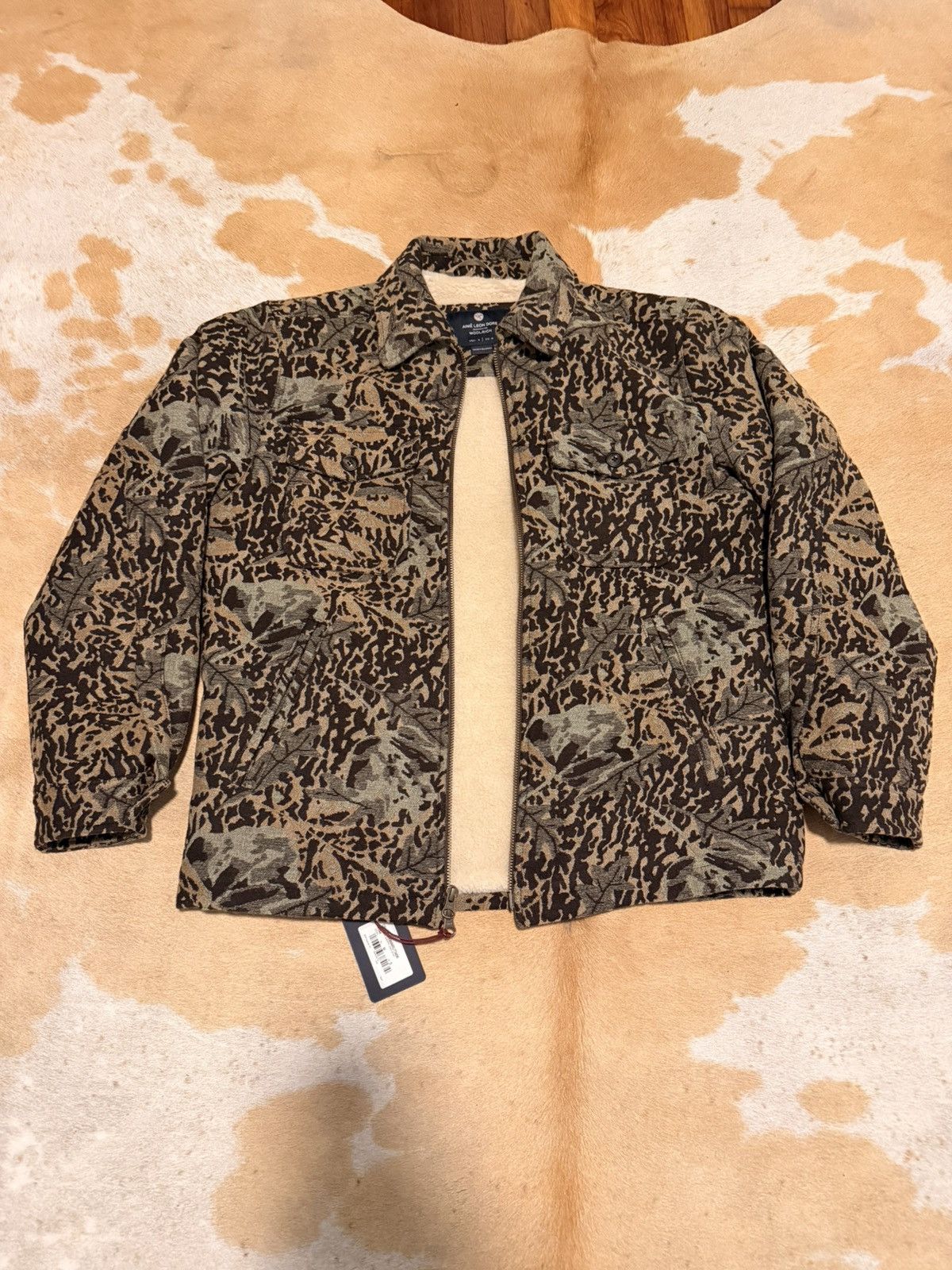 Aime Leon Dore X Woolrich Camo Wool Sherpa-lined Jacket NWT