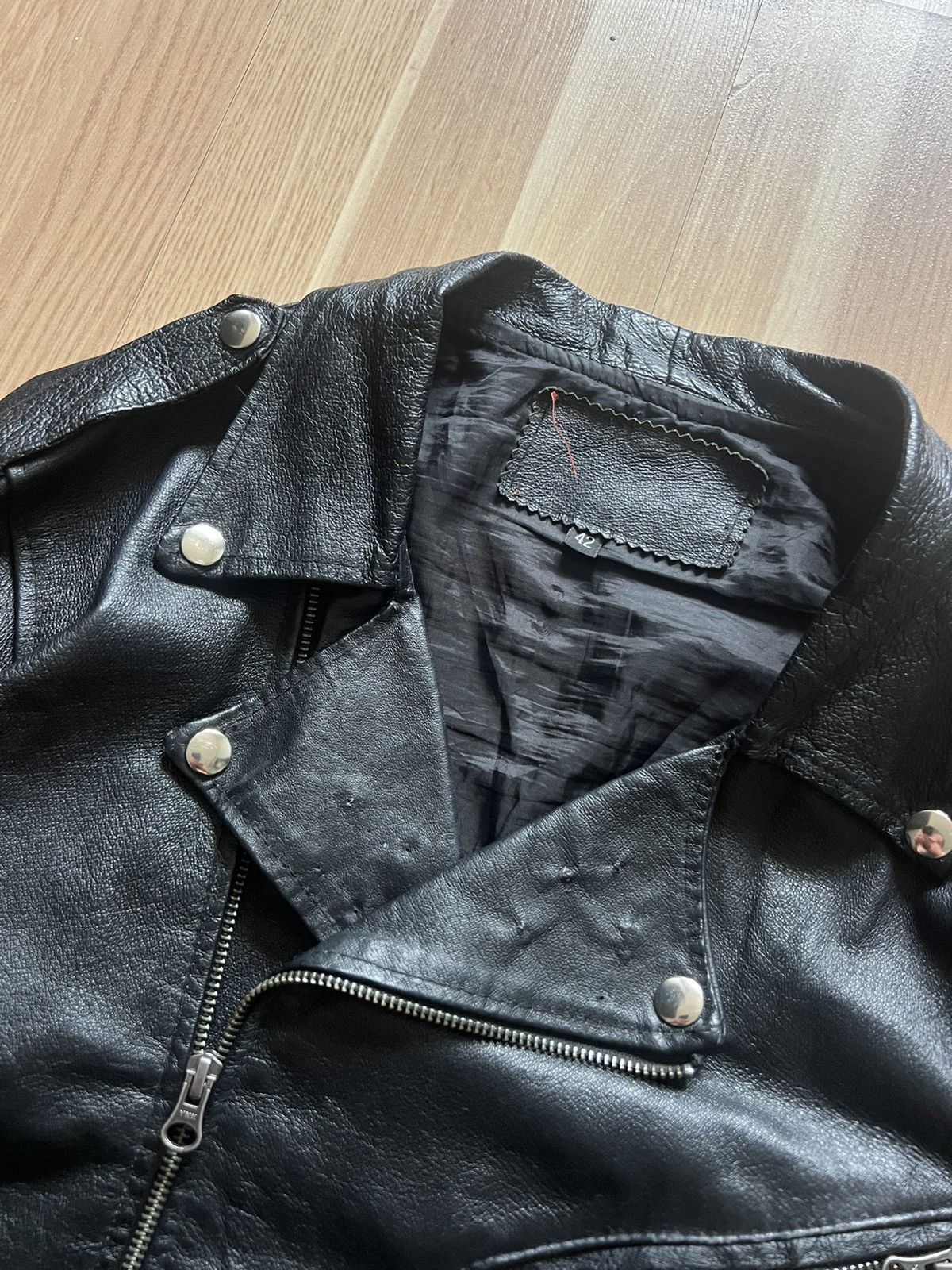 Vintage Vintage leather biker jacket archive punk avant garde schott Size US M / EU 48-50 / 2 - 4 Thumbnail