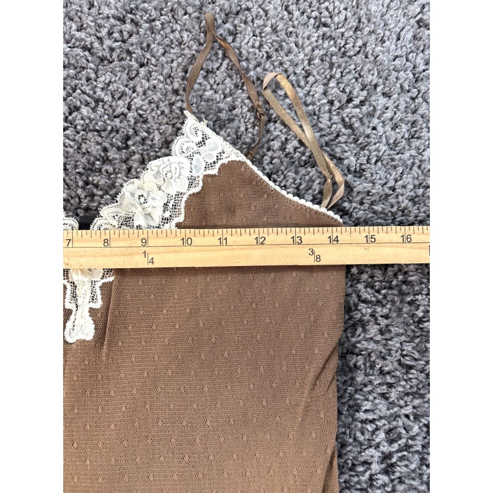 Express VINTAGE Express Camisole Top Womens Medium Brown Floral Lace Trim 90s Tank M Women Womens M Brown Floral Lace 90s Express Camisole Top Size M / US 6-8 / IT 42-44 - 3 Thumbnail