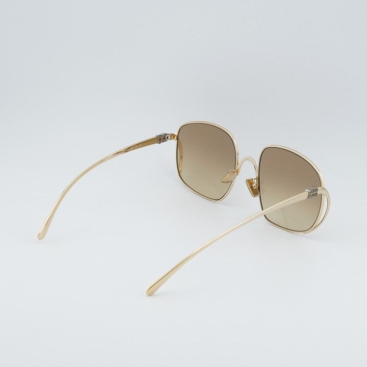 Miu Miu Miu Miu MUA57S 5AK20S Sunglasses Gold Square Frame, Brown Size ONE SIZE - 4 Thumbnail