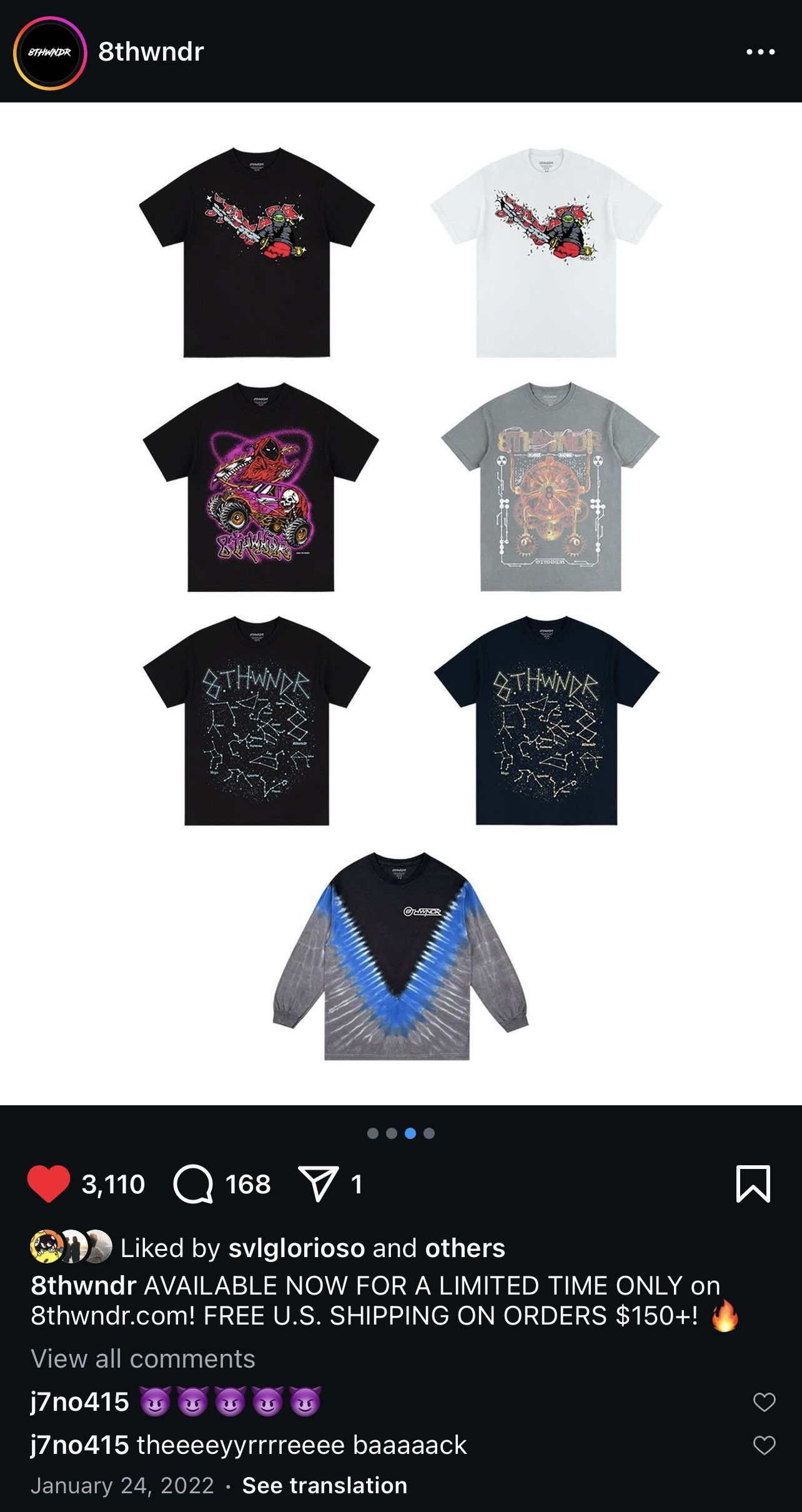 8THWNDR Sword T-Shirt Black Size US L / EU 52-54 / 3 - 5 Thumbnail