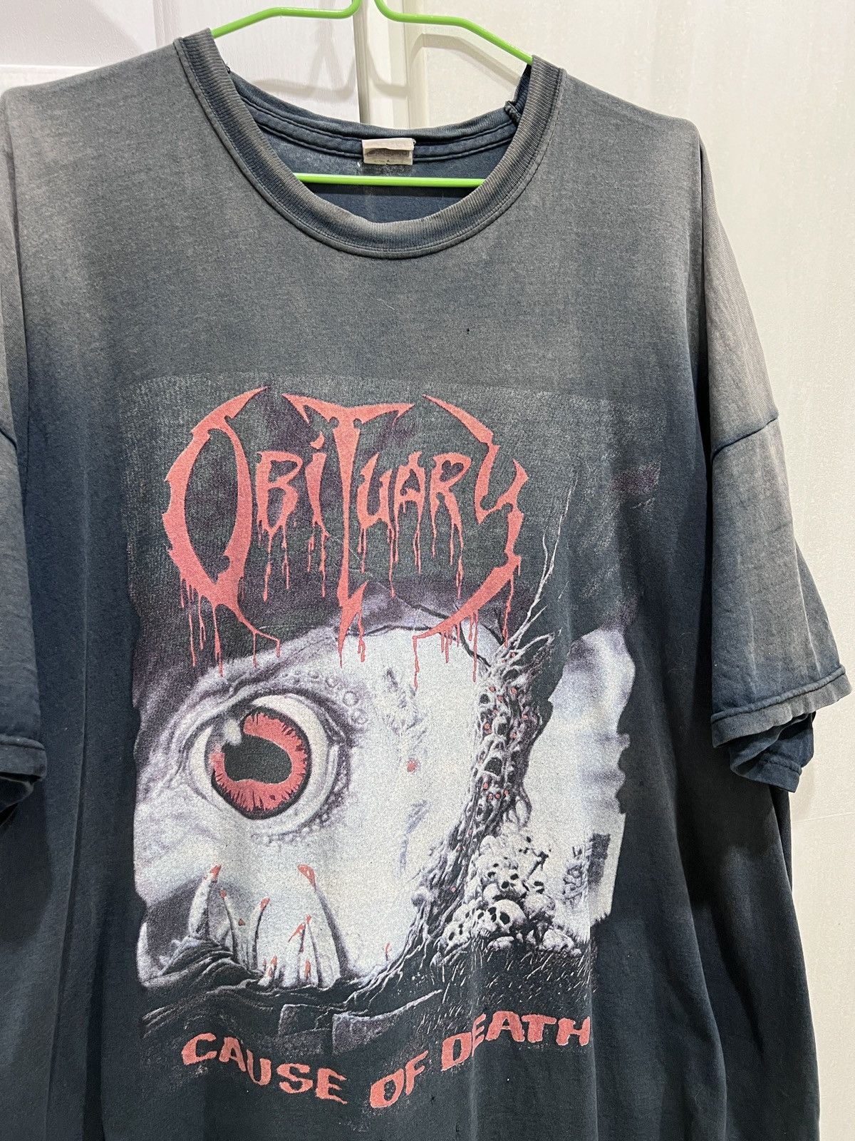 Band Tees Vintage Y2K Obituary Cause Of Death Tee 2XL Faded Thrashed Size US XXL / EU 58 / 5 - 1 Thumbnail