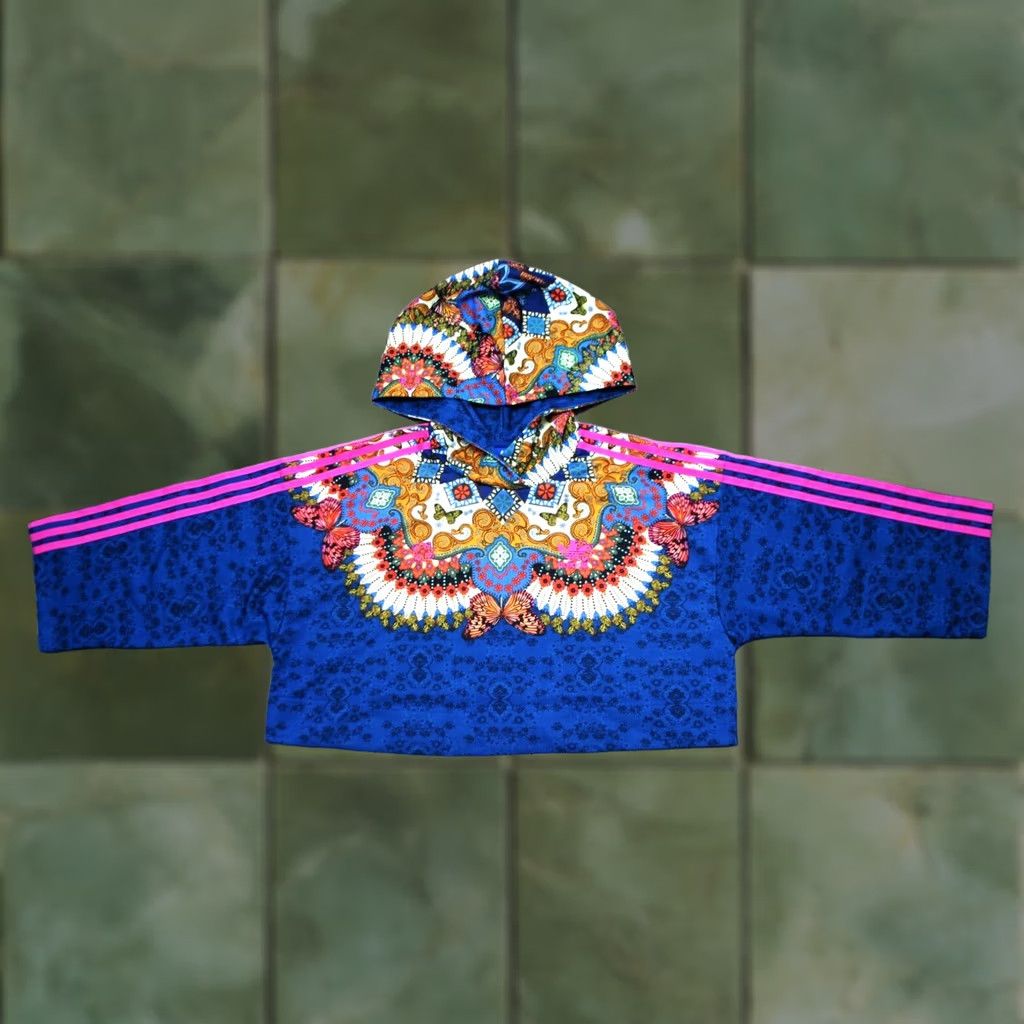 Adidas ADIDAS ORIGINALS BORBOMIX FARM CROPPED TOP HOODIE WOMENS L BR5140 ORIGINAL CREWNECK FARM WOMENS Size L / US 10 / IT 46 - 1 Thumbnail