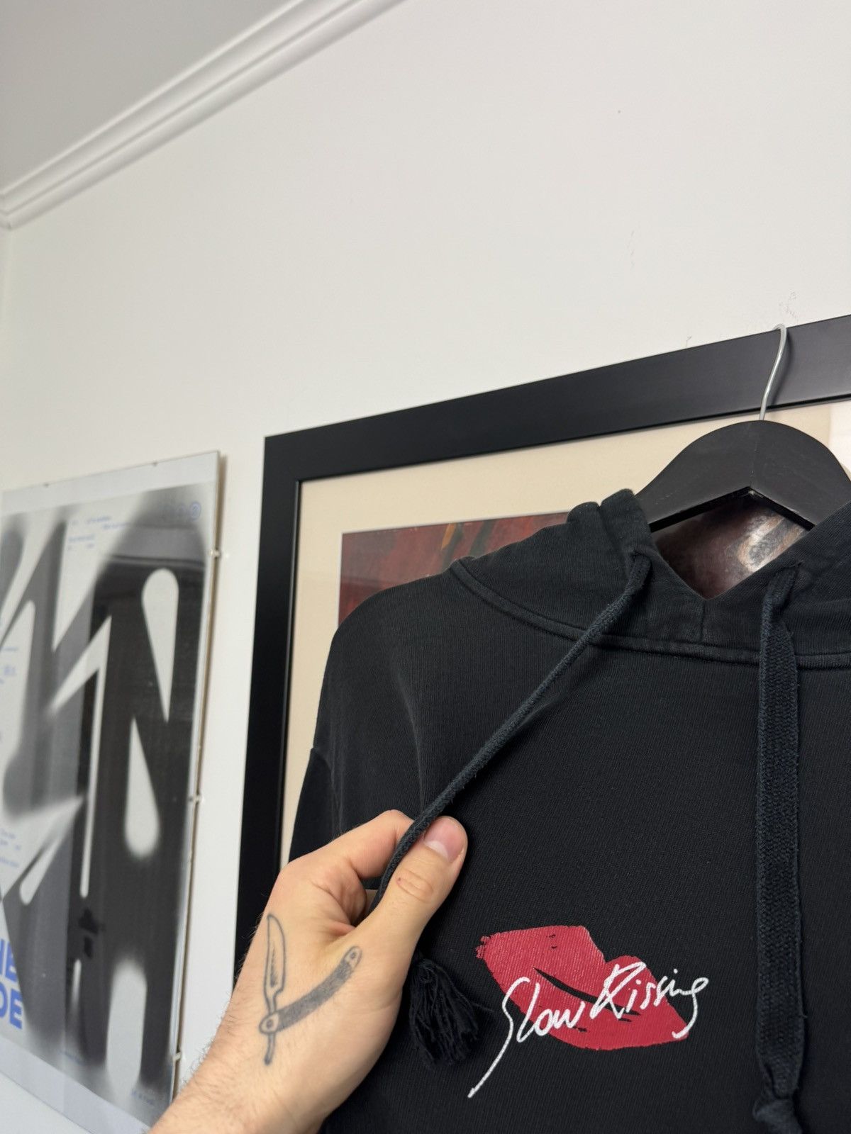 Saint Laurent Paris Saint Laurent Slow Kissing Mouth Logo Hoodie Hedi Slimane Size US XL / EU 56 / 4 - 3 Thumbnail