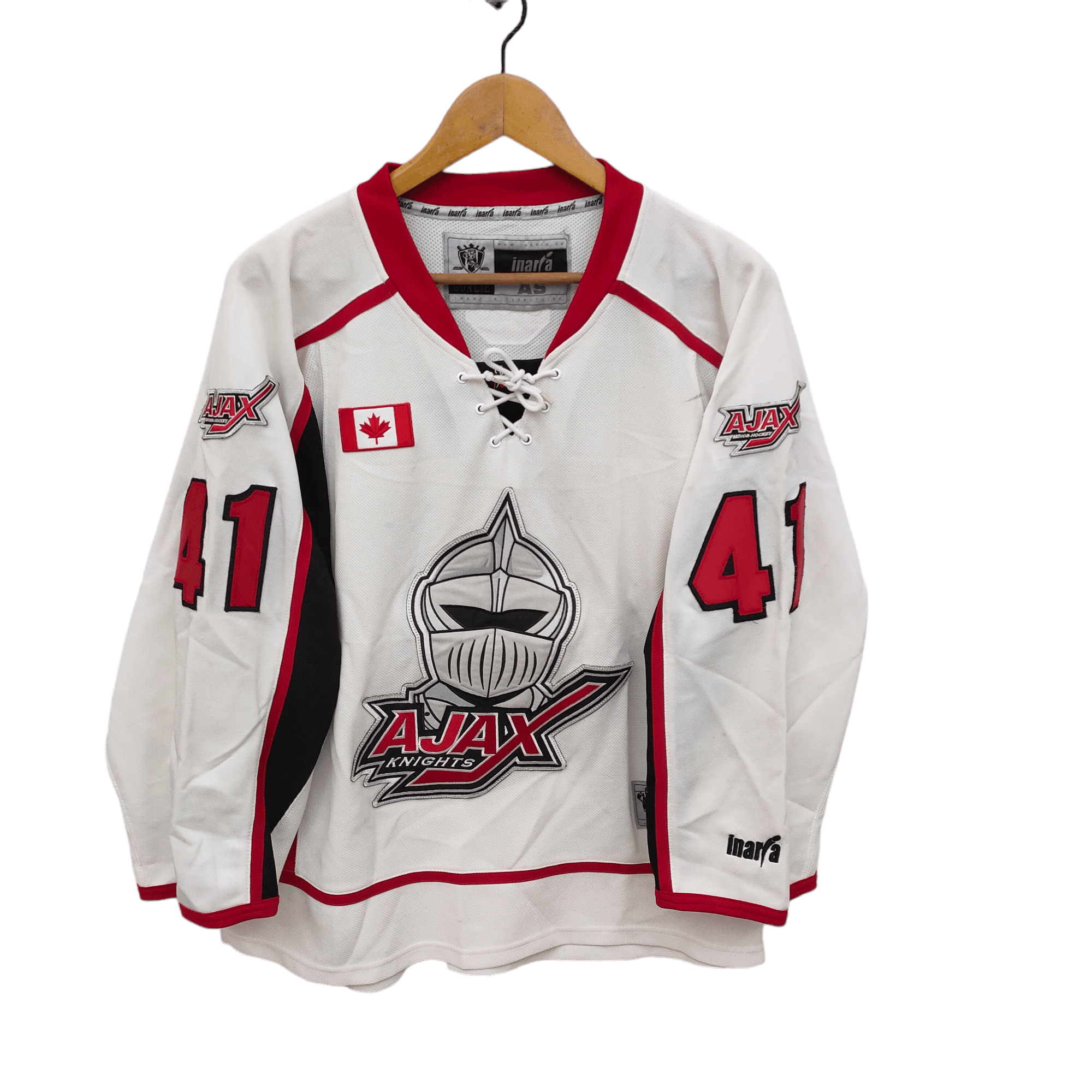 Vintage Ajax Knights Hockey Shirt Vintage Canada Goalie Jersey Size US XL / EU 56 / 4 - 2 Thumbnail