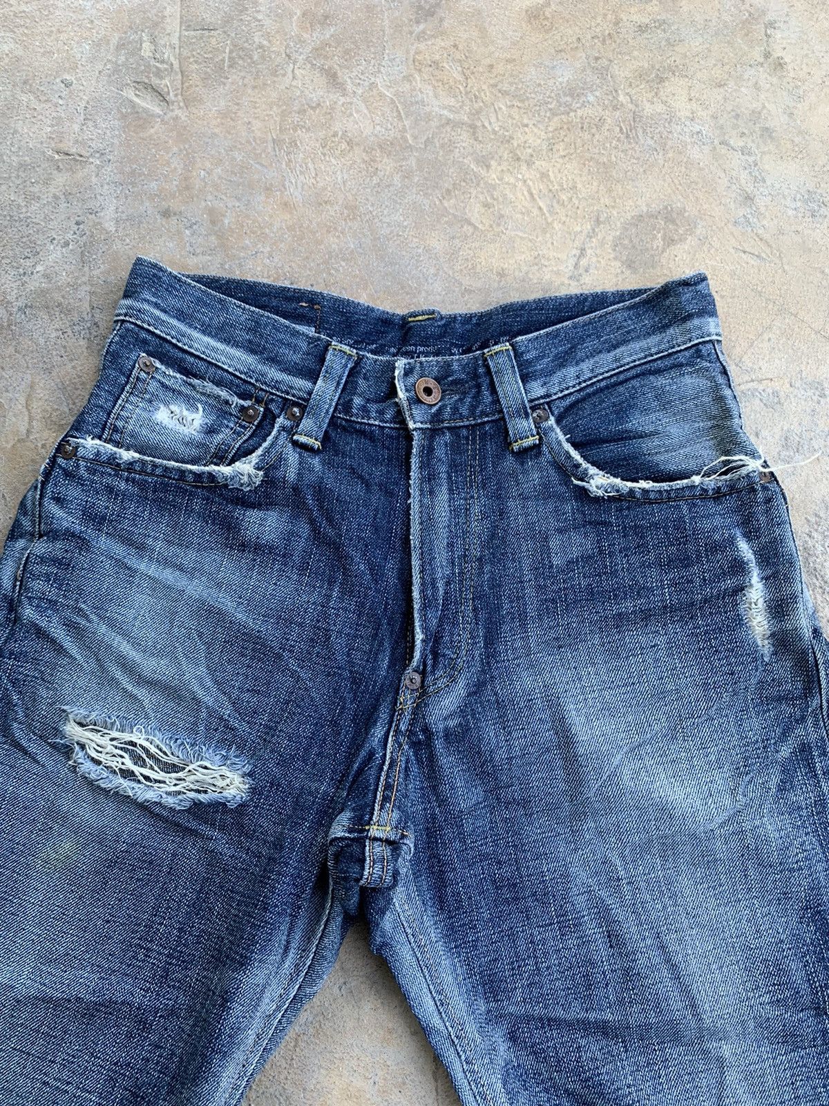 Edwin × Japanese Brand Edwin Selvedge Distressed Denim Size US 28 / EU 44 - 12 Thumbnail