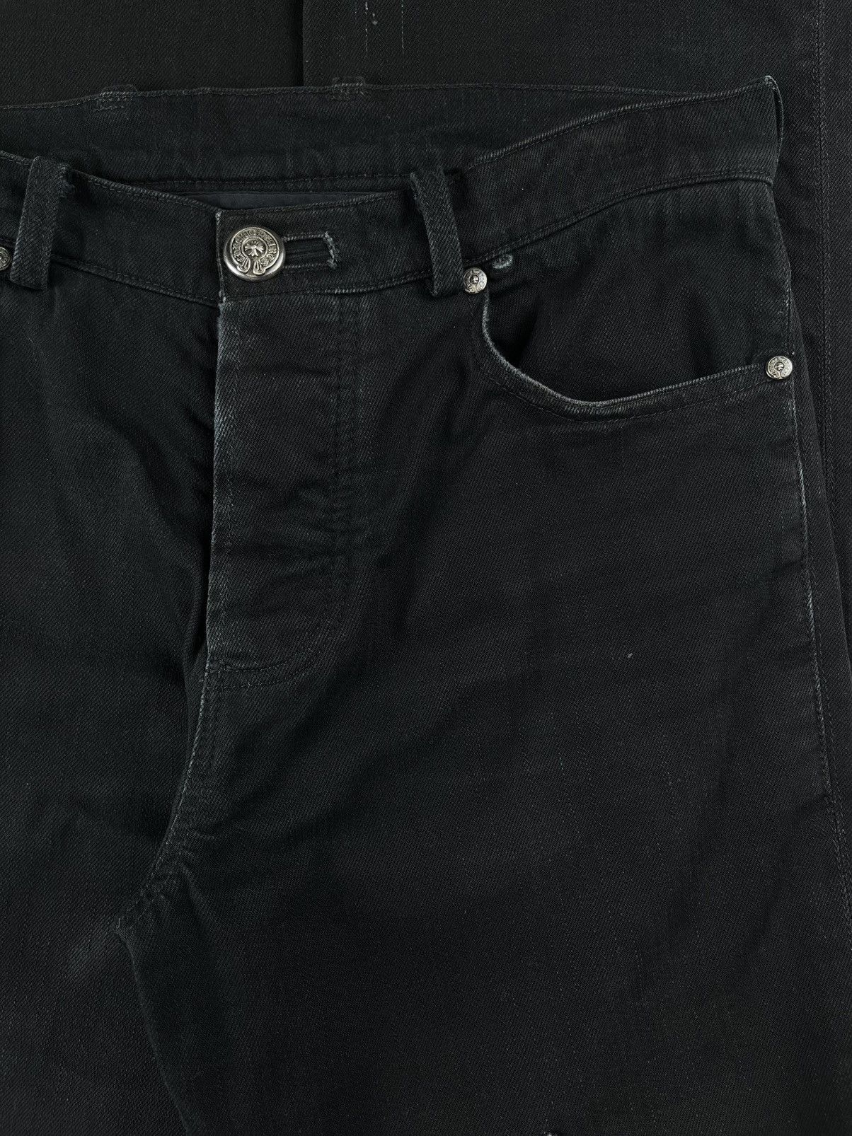 Chrome Hearts Chrome Hearts Le Fleur Knee Silver Bootcut Denim Jeans Size US 32 / EU 48 - 3 Thumbnail
