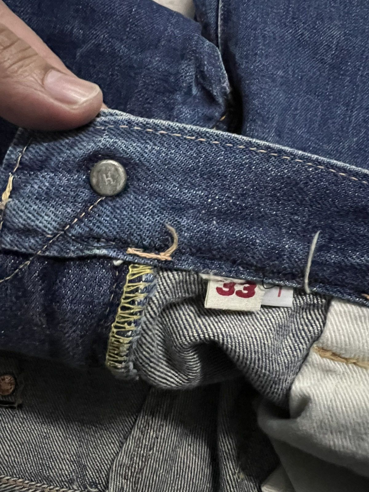 Japanese Brand 80’s H.R Market Blue Blue Japan Selvedge Jean Size US 31 - 11 Thumbnail