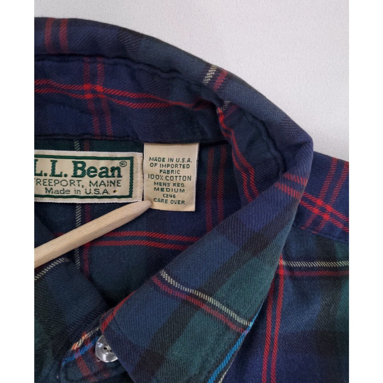 Vintage VINTAGE L.L. Bean Button Down Shirt Plaid Flannel Green Blue Mens L Long Sleeve Size US L / EU 52-54 / 3 - 5 Thumbnail