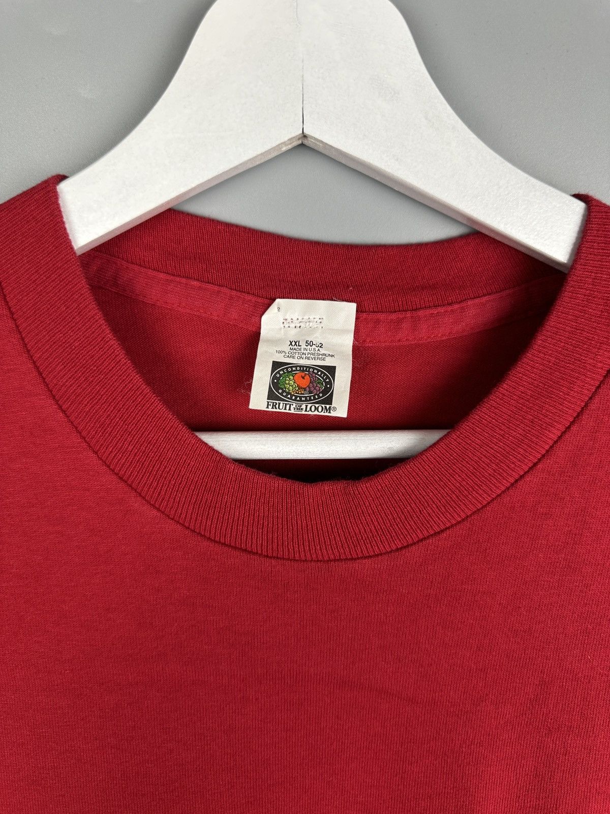 Vintage 90s Fruit Of The Loom FOTL Single Stitch Blank T Shirt 80s Size US XL / EU 56 / 4 - 3 Thumbnail