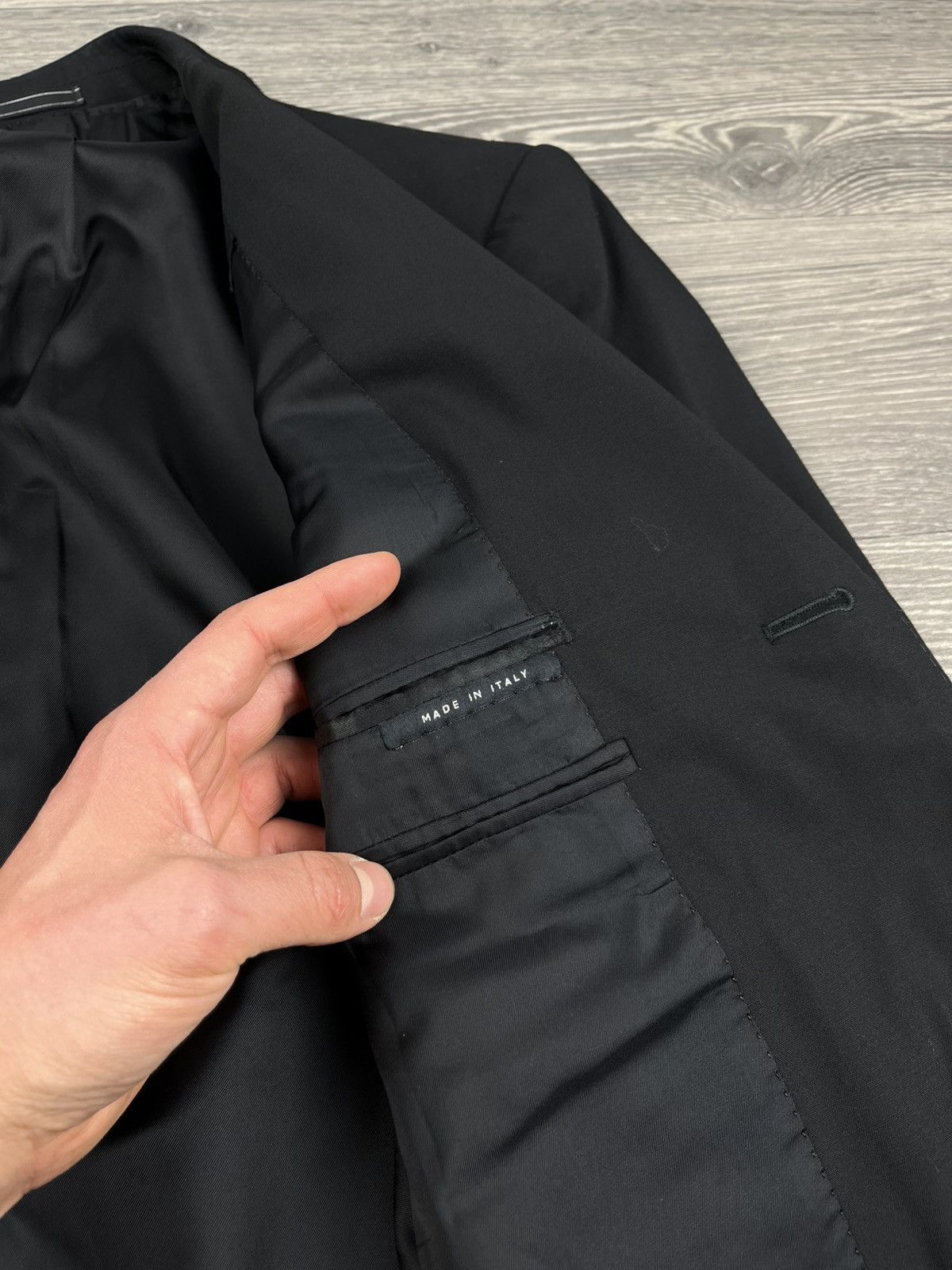 Gucci × Tom Ford Gucci by Tom Ford Black Wool Pocket Blazer Jacket Size US M / EU 48-50 / 2 - 8 Thumbnail