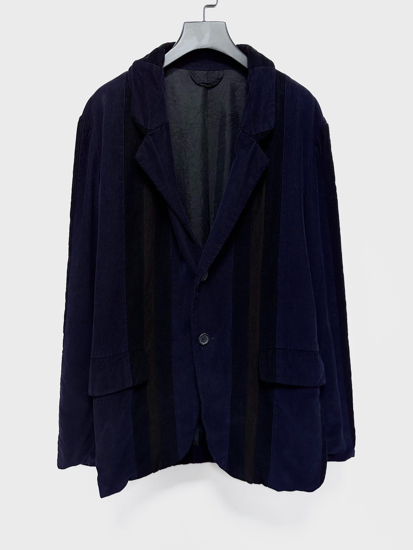 Casey Casey Colorblock Stripe Corduroy Coat
