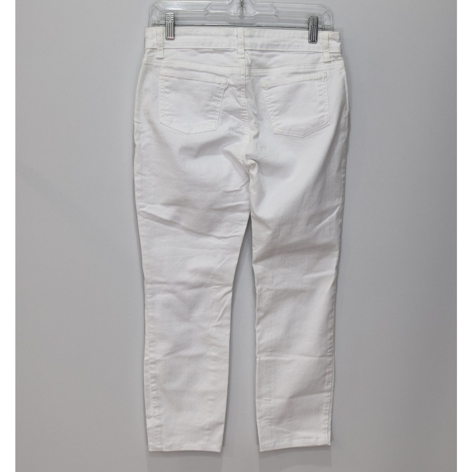 Eileen Fisher EILEEN FISHER White Cotton Denim 5-Pocket Jeans Size 4P Size 29" - 3 Thumbnail