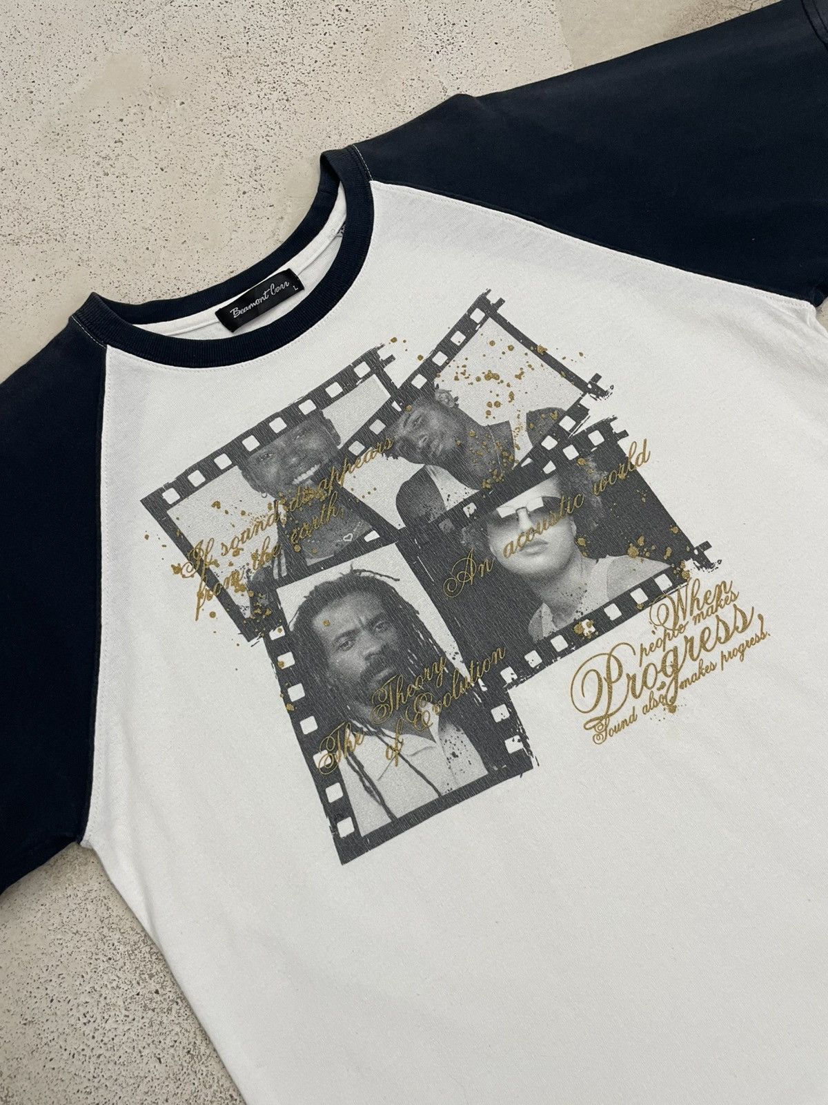 Band Tees Beaumont Carr Gangster Rap Side Hiphop Photo Tee Wording Y2K Size US L / EU 52-54 / 3 - 6 Thumbnail