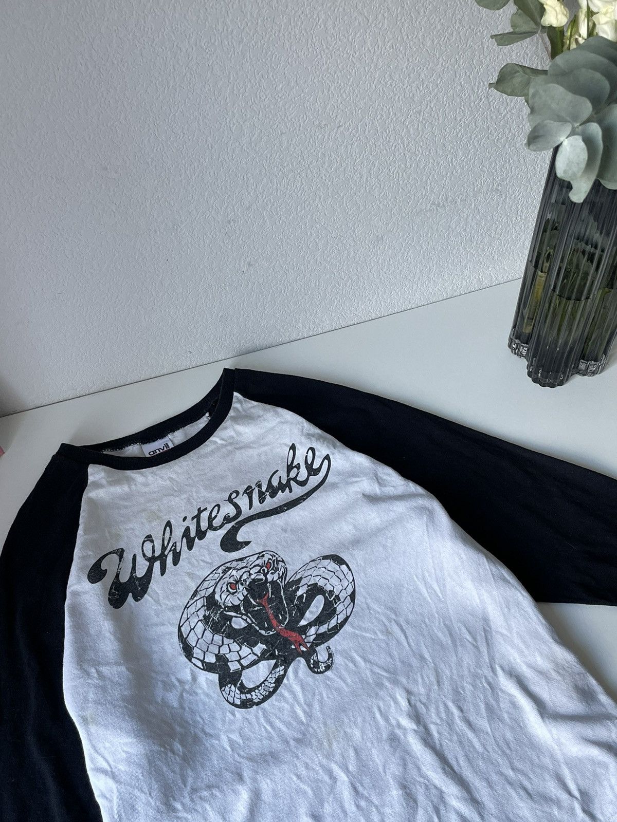 Band Tees × Vintage White Snake 90’s Tour Long Sleeve Vintage Anvil Rock Size US L / EU 52-54 / 3 - 4 Thumbnail