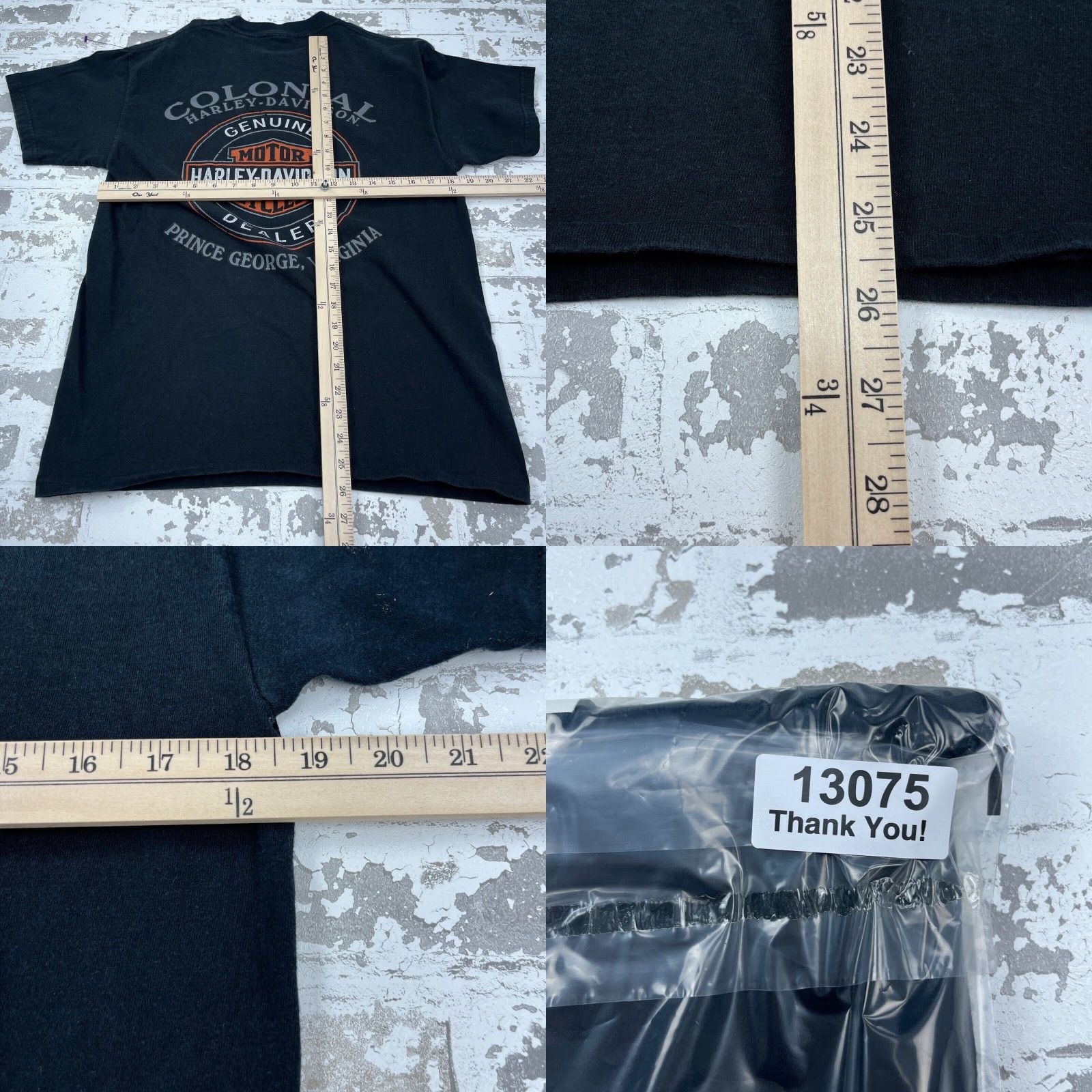 Harley Davidson Vintage Harley-Davidson T-Shirt Men Medium Black 80s Biker Logo Graphic Casual Size US M / EU 48-50 / 2 - 8 Thumbnail