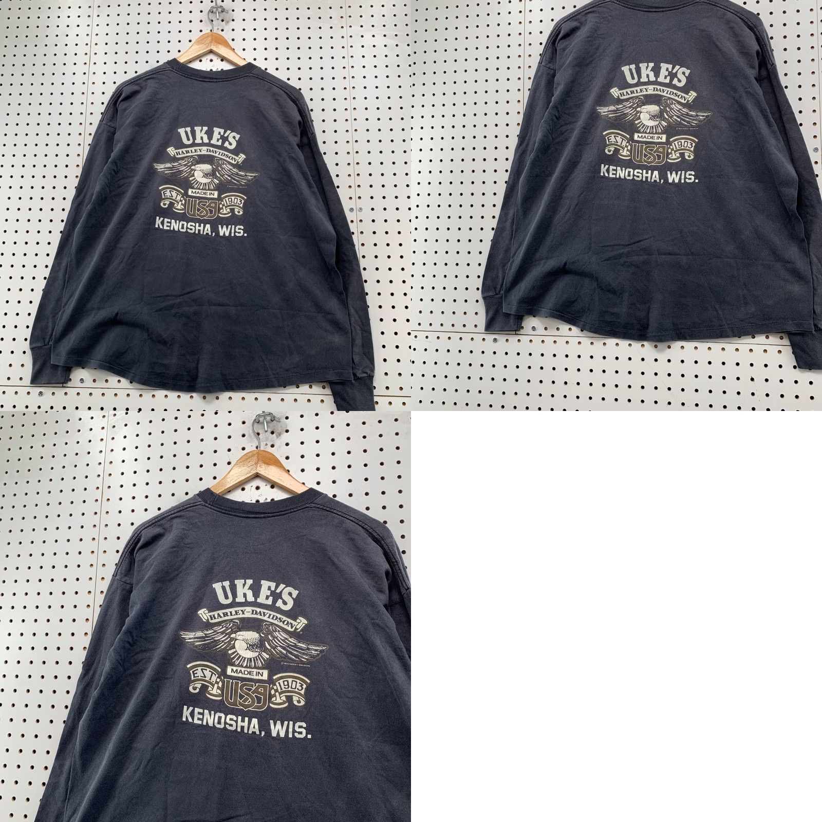 Harley Davidson VINTAGE Harley-Davidson Long Sleeve Shirt Mens 2XL Black Mount Rushmore Graphic Print Logo 100% Cotton Jersey Double-Sided Crew Neck Size US XXL / EU 58 / 5 - 10 Thumbnail