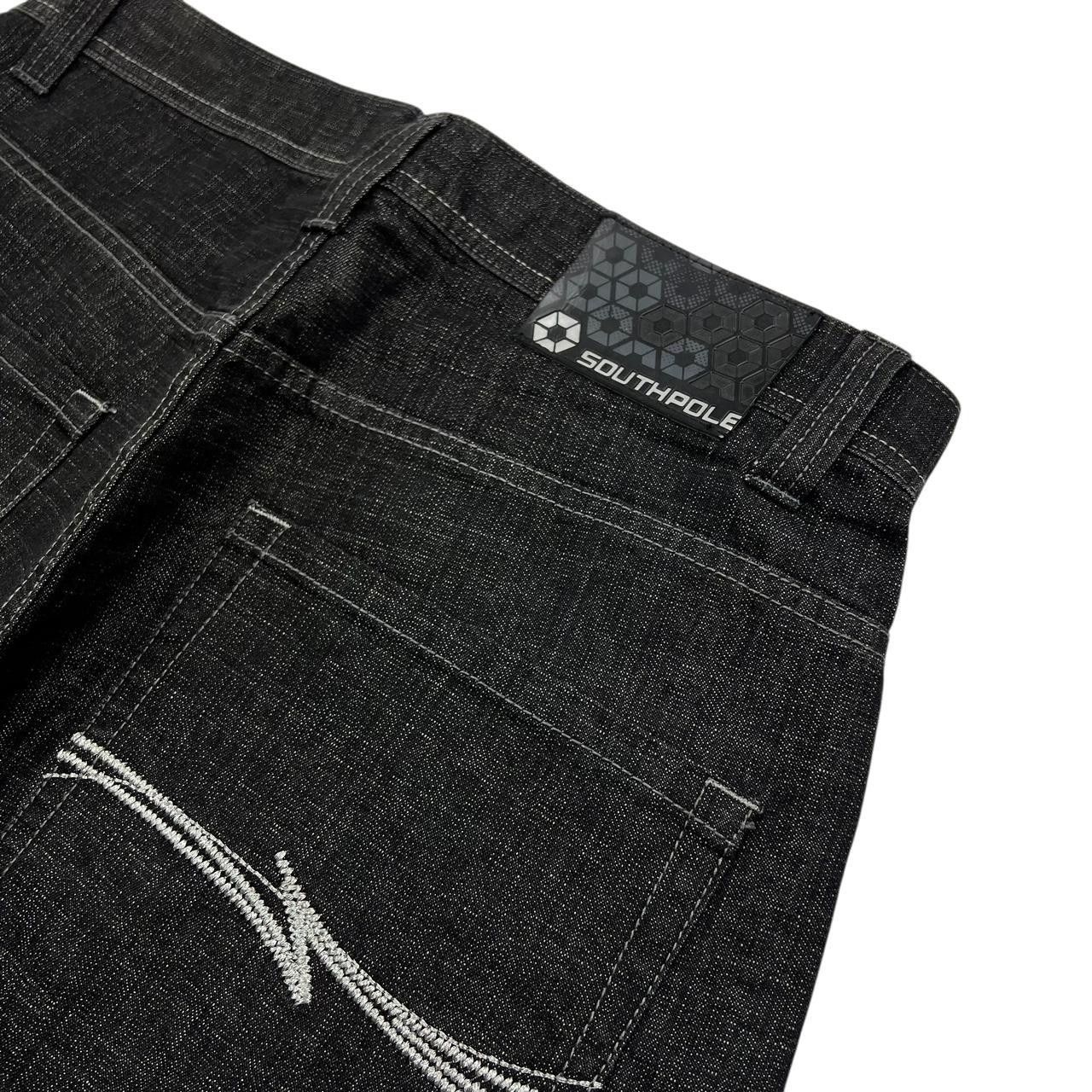 Southpole Vintage Southpole Baggy Black Denim Shorts / Jorts Waist 35 Size US 35 - 4 Thumbnail