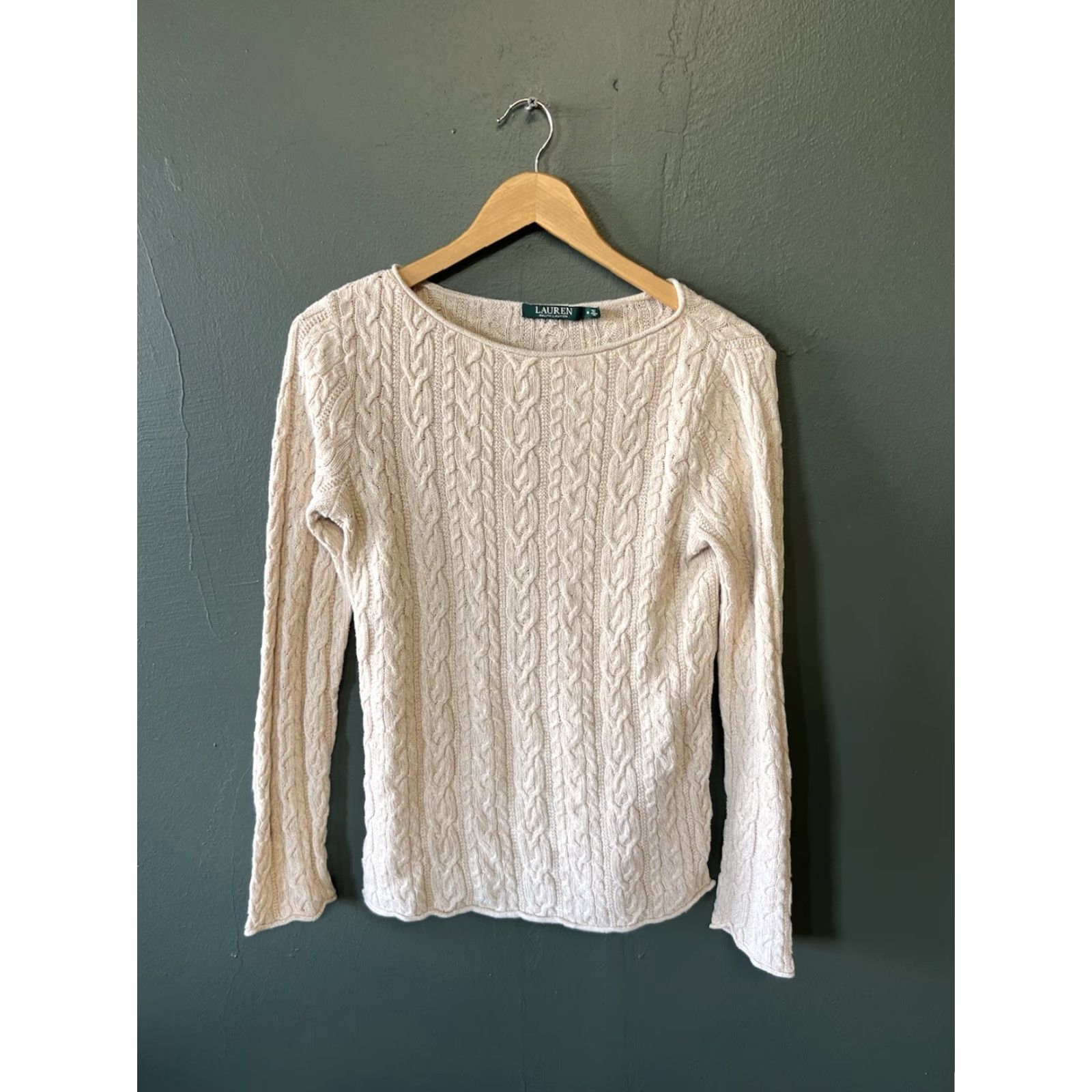Ralph Lauren Lauren Ralph Lauren Womens Knit Long Sleeve Sweatshirt Size Medium Brown Crew Neck Pullover Sweatshirt Knit Womens M Brown 90s? Size M / US 6-8 / IT 42-44 - 2 Thumbnail