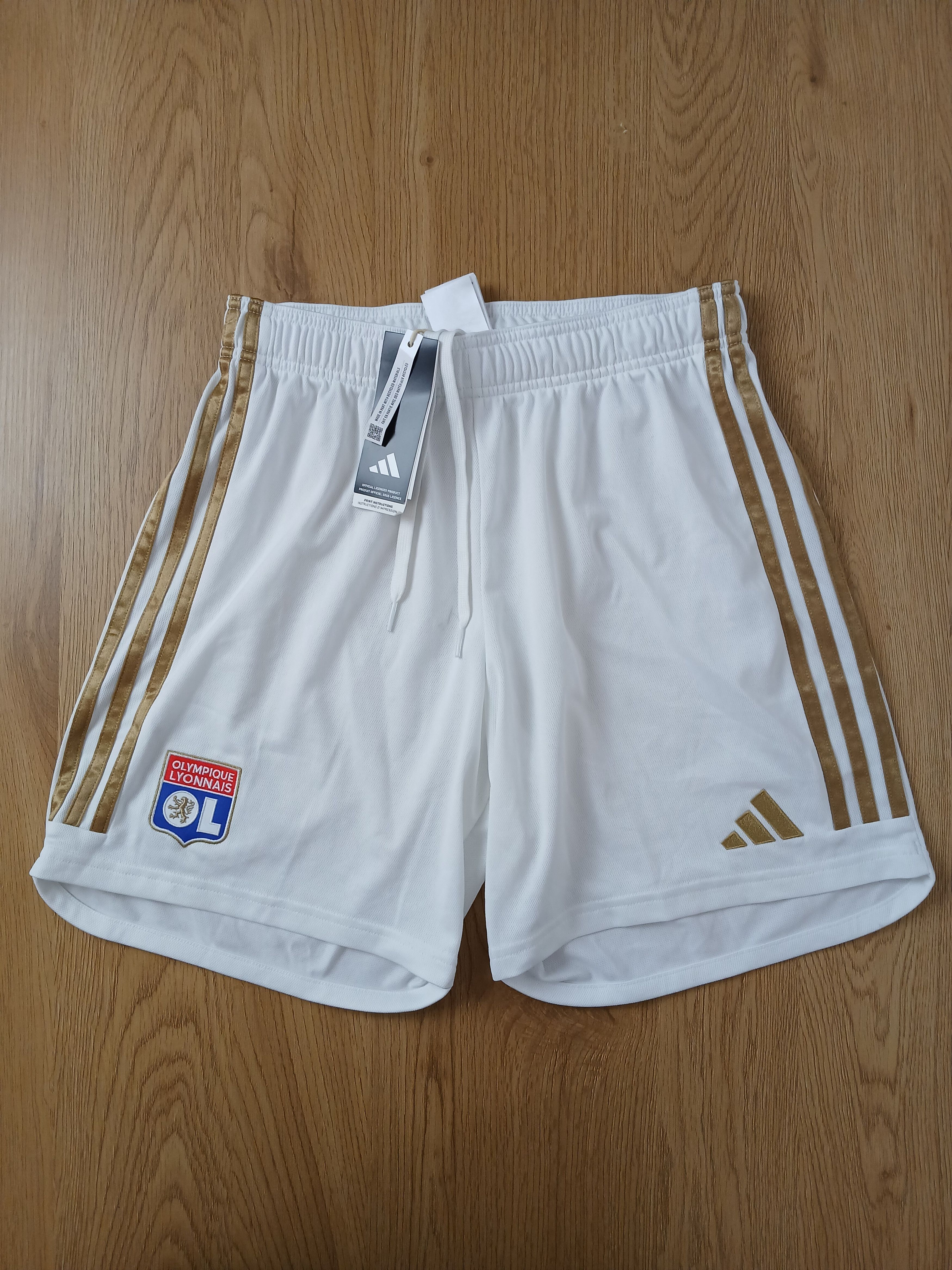 Adidas New Olympique Lyonnais Lyon Football Shorts size M Size US 30 / EU 46 - 1 Thumbnail