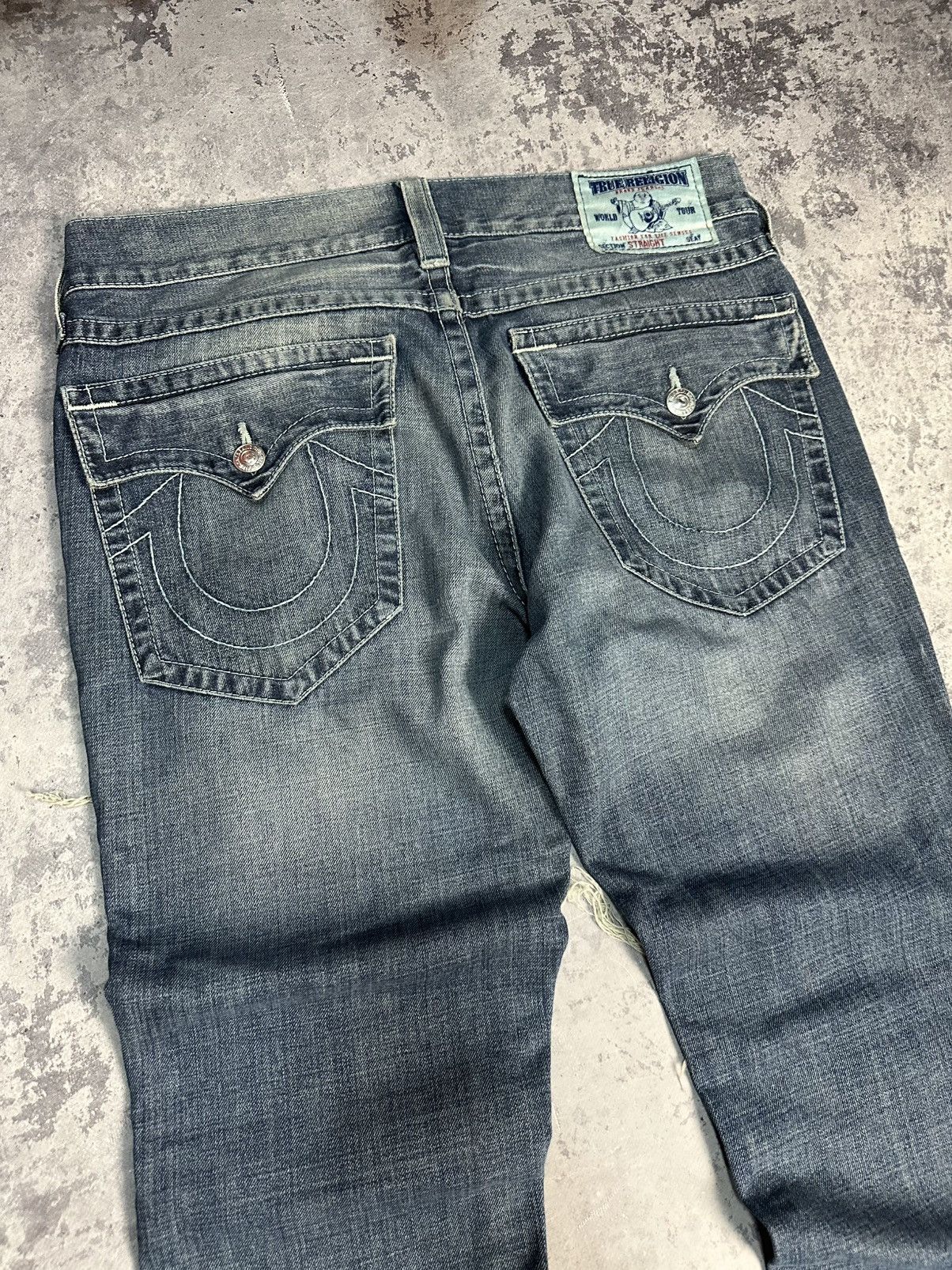 True Religion Flare Jeans True Religion Joey Distress Faded Bootcut Y2k Size US 34 / EU 50 - 4 Thumbnail