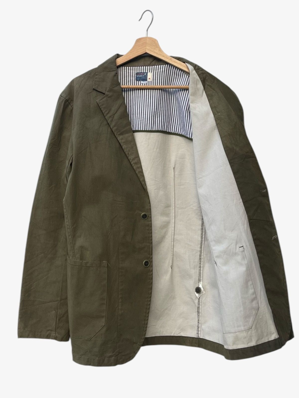 Universal Works Ash Trap Hard Cotton Chore Jacket Olive Green Size US L / EU 52-54 / 3 - 2 Thumbnail