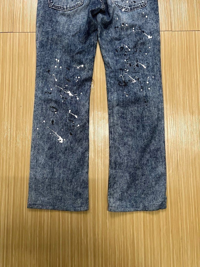 Japanese Brand Japanese Brand Something Edwin Painted Splash Denim Pant Size US 33 - 8 Thumbnail