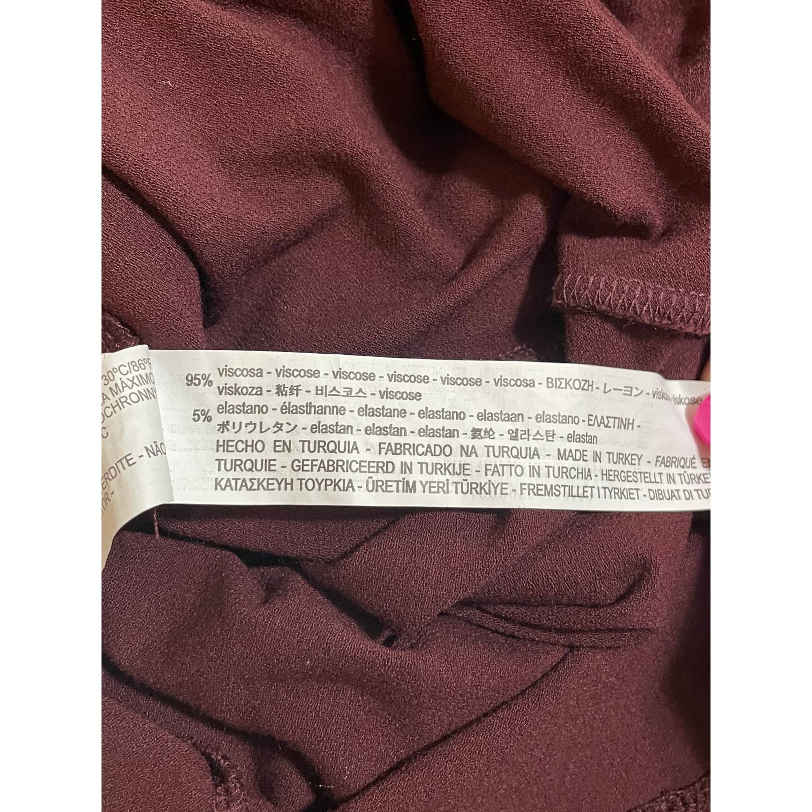 Other Zara W&B Maroon Keyhole Back Shift Dress Size Medium Size M / US 6-8 / IT 42-44 - 4 Thumbnail