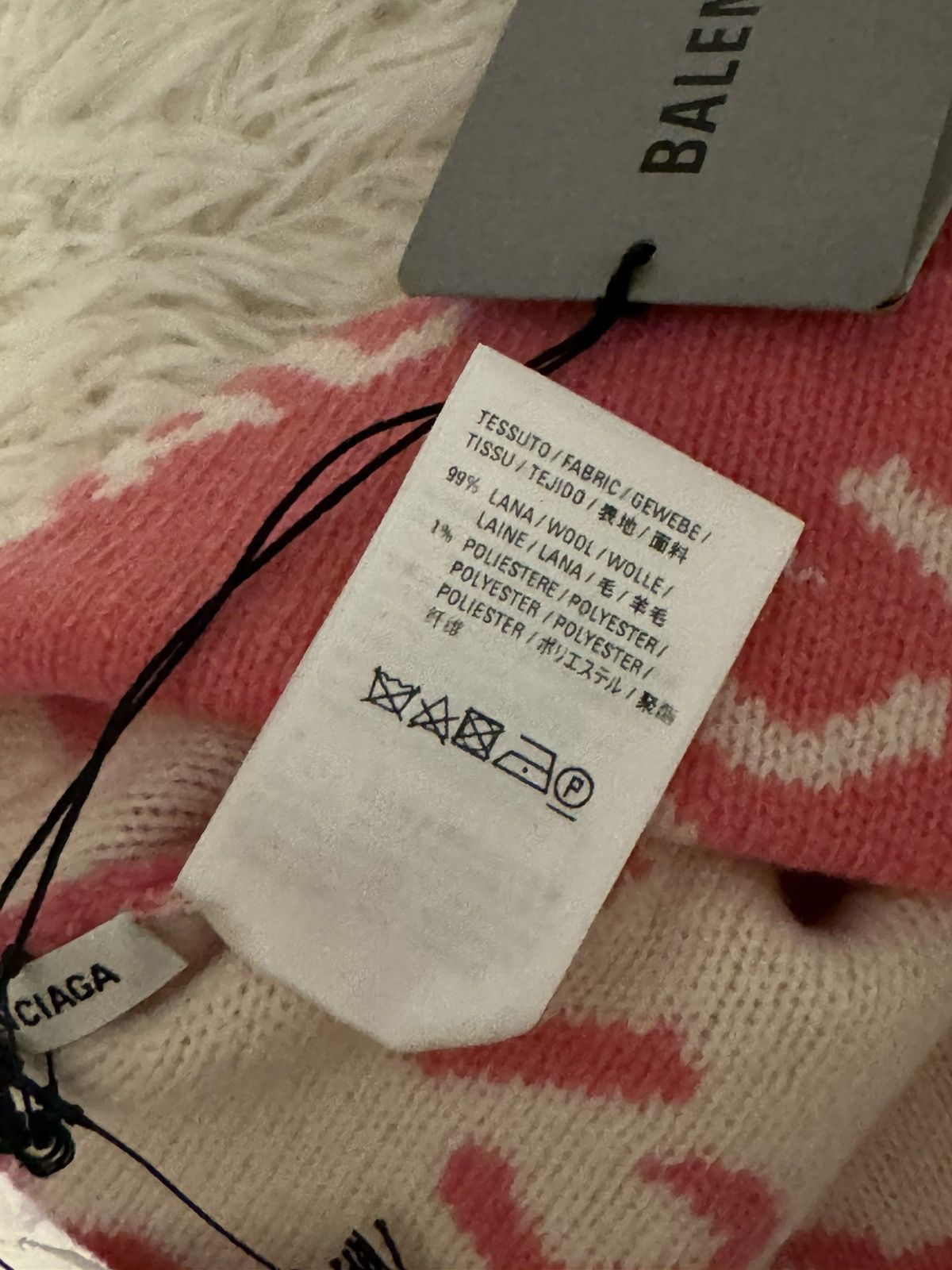 Balenciaga Balenciaga All Over Beanie Pink Size ONE SIZE - 8 Thumbnail