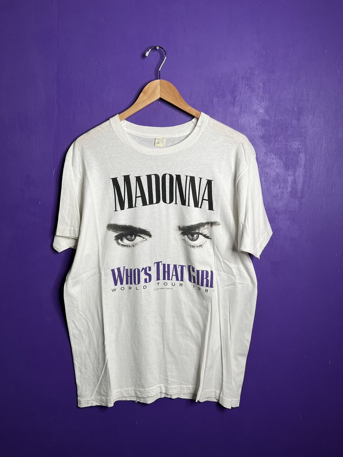 Band Tees × Tour Tee × Vintage Vintage 1987 Madonna who