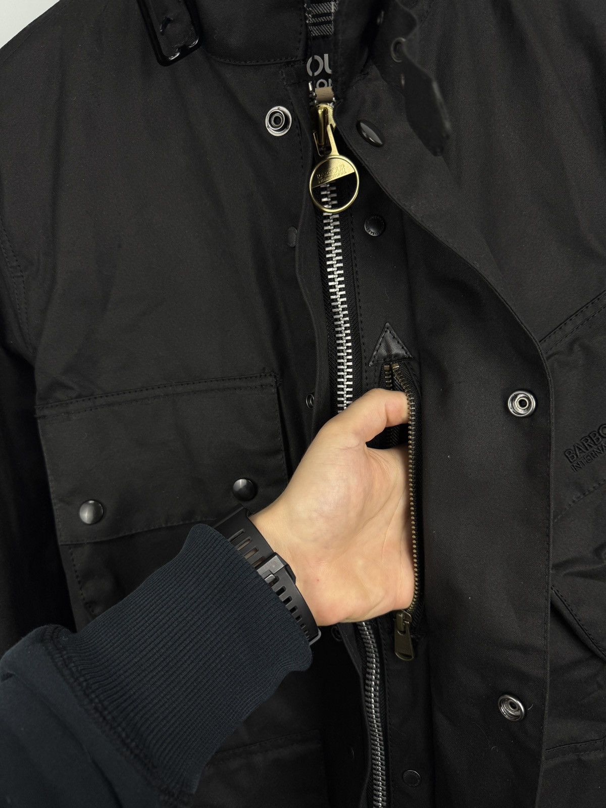 Barbour 🏴󠁧󠁢󠁥󠁮󠁧󠁿❗️NEW Barbour International A7 Wax Jacket Reflective Retro Size US S / EU 44-46 / 1 - 13 Thumbnail