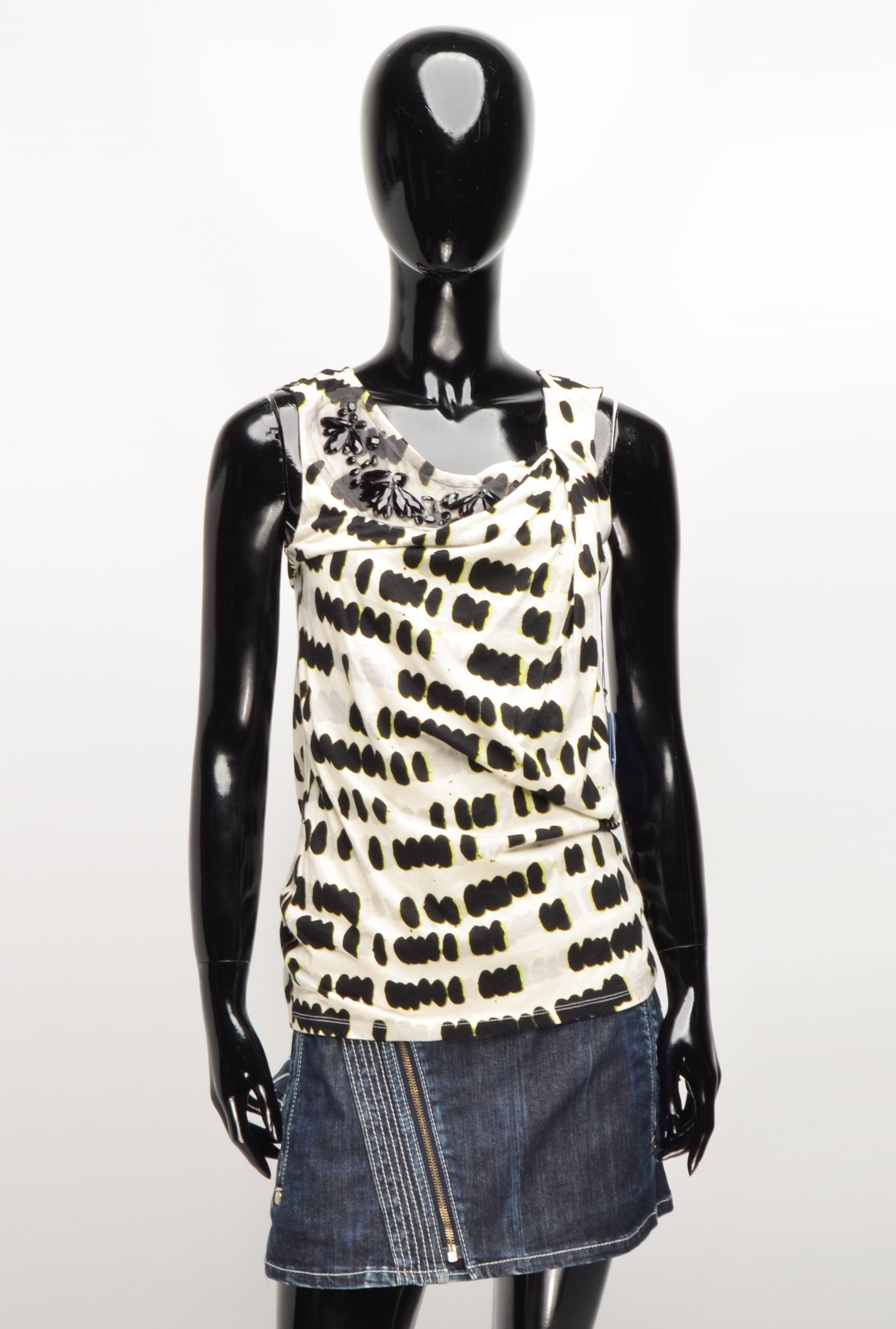 Vera Wang × Vintage Vintage Simply Vera Vera Wang Beaded Sleeveless Top Size XS / US 0-2 / IT 36-38 - 1 Thumbnail