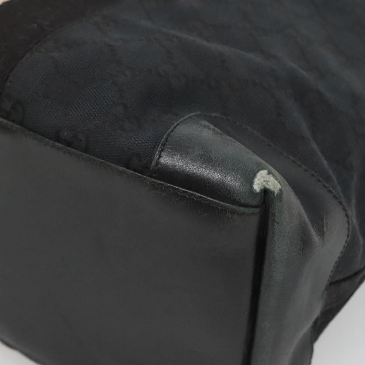 Gucci GUCCI GG Canvas Sherry Line Hand Bag Black Silver 002 002 Size ONE SIZE - 12 Thumbnail