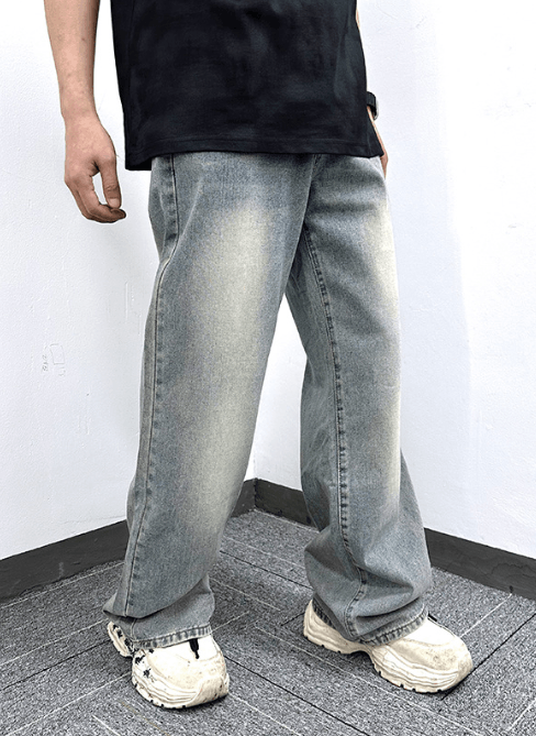 Japanese Brand × Vintage Vintage washed distressed straight-leg loose-fitting jeans Size US 32 / EU 48 - 2 Thumbnail