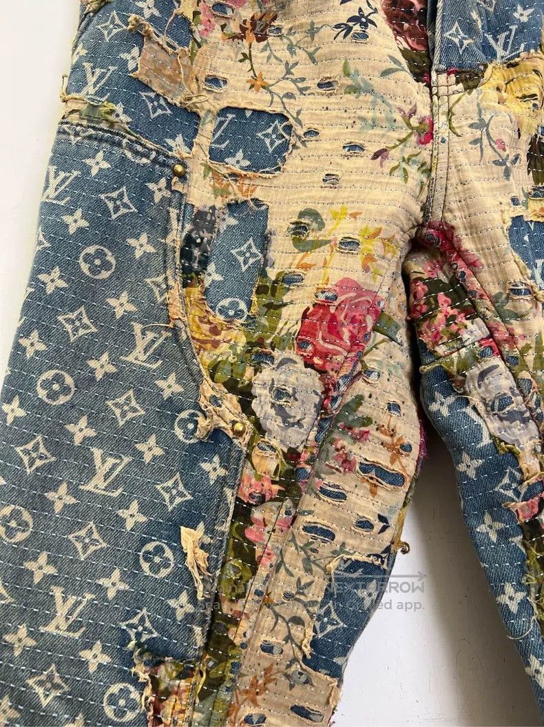 Louis Vuitton Louis Vuitton Do Old Destruction Floral Jeans Size US 30 / EU 46 - 3 Thumbnail