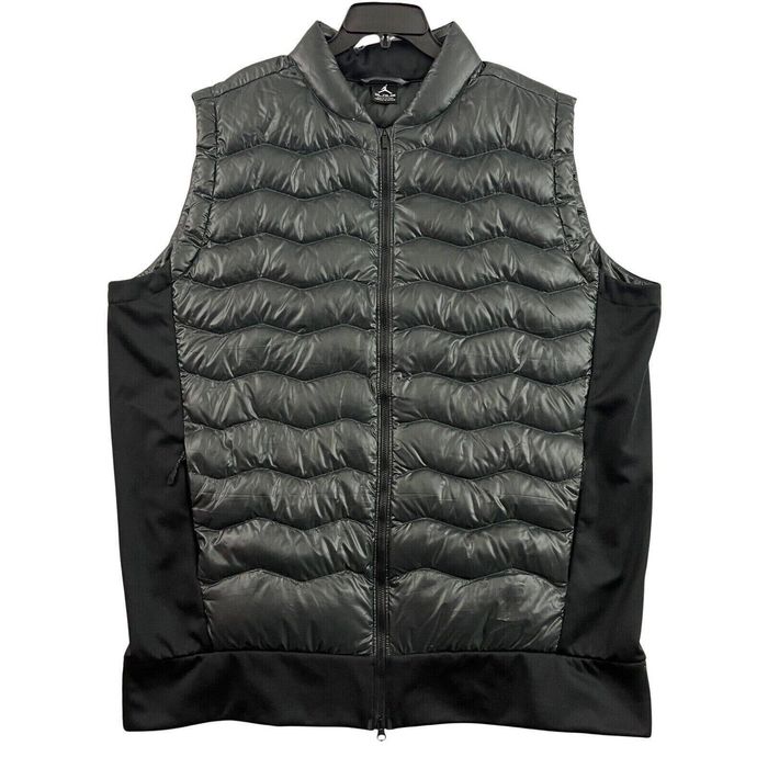 Jordan Brand Nike Air Jordan Bubble Puffer Vest Mens 2XL Gray Duck Down ...