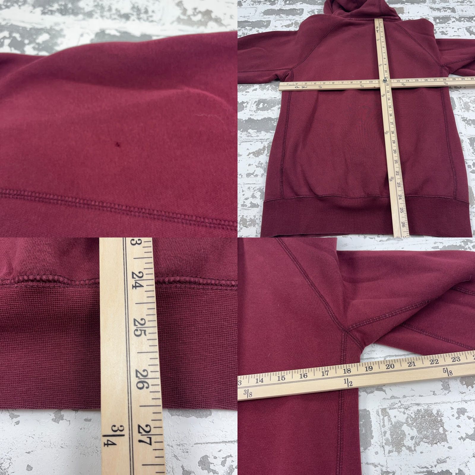 Jordan Brand Jordan Hoodie Men M Maroon White Sweatshirt Jump Man Air Logo Graphic pullover Hooded with Pockets All Seasons Nike? Size US M / EU 48-50 / 2 - 8 Thumbnail