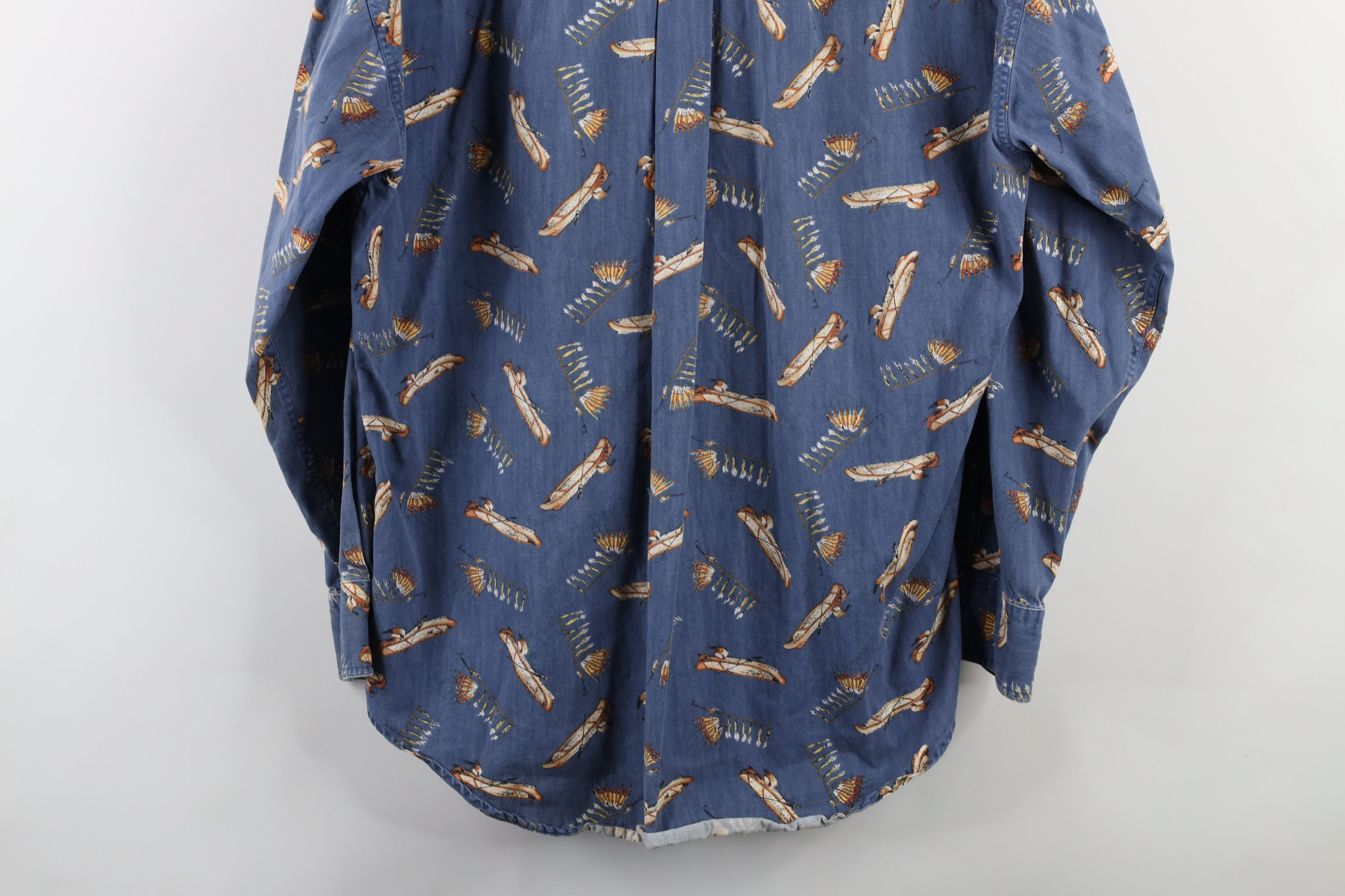 Polo Ralph Lauren Vintage 90s Chaps Ralph Lauren Indian Feather Button Shirt Size US M / EU 48-50 / 2 - 12 Thumbnail