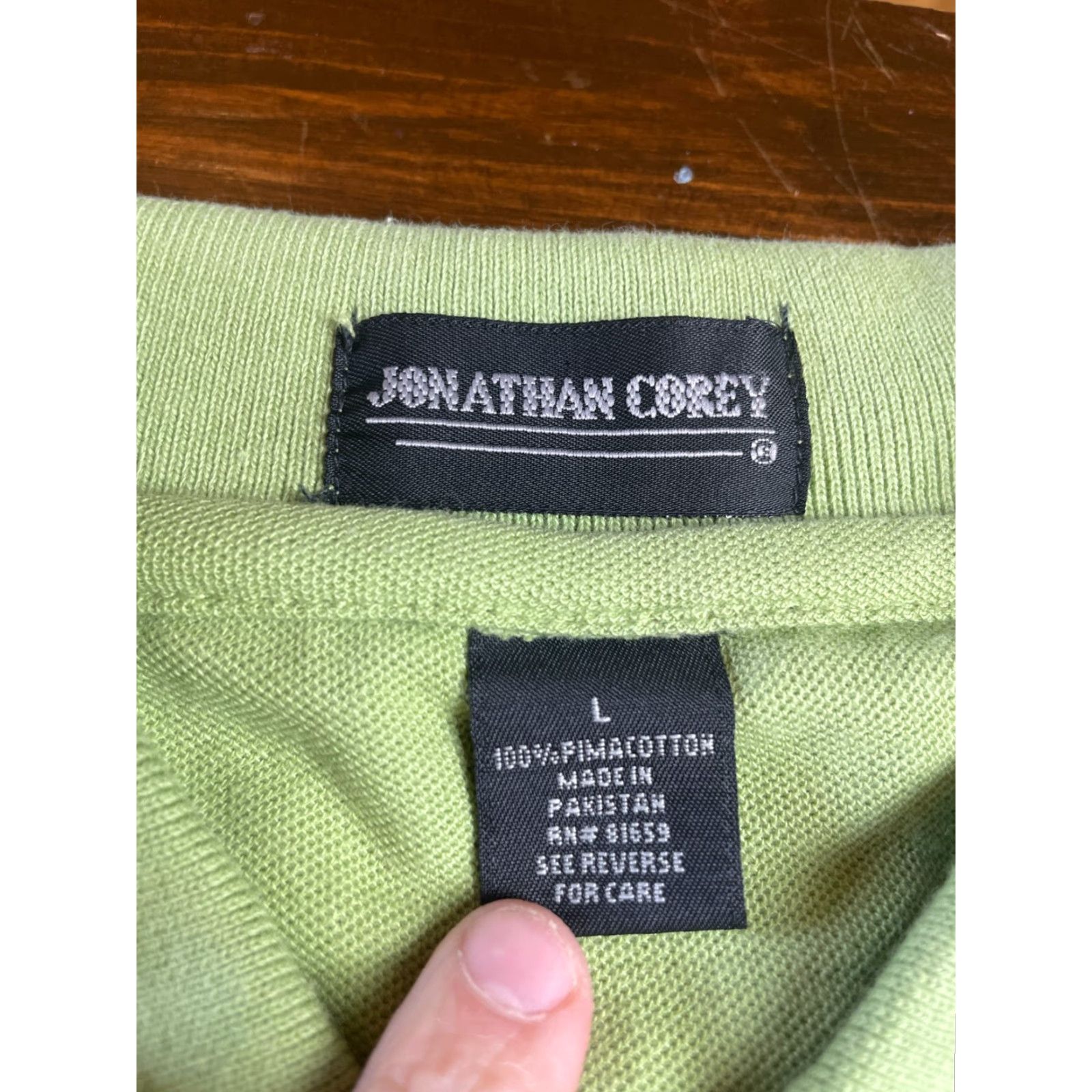 Vintage Jonathan Corey Shirt Men L Green Pima Cotton NWT Polo Short Sleeve Collared Shirt Mens Regular Size US L / EU 52-54 / 3 - 6 Thumbnail