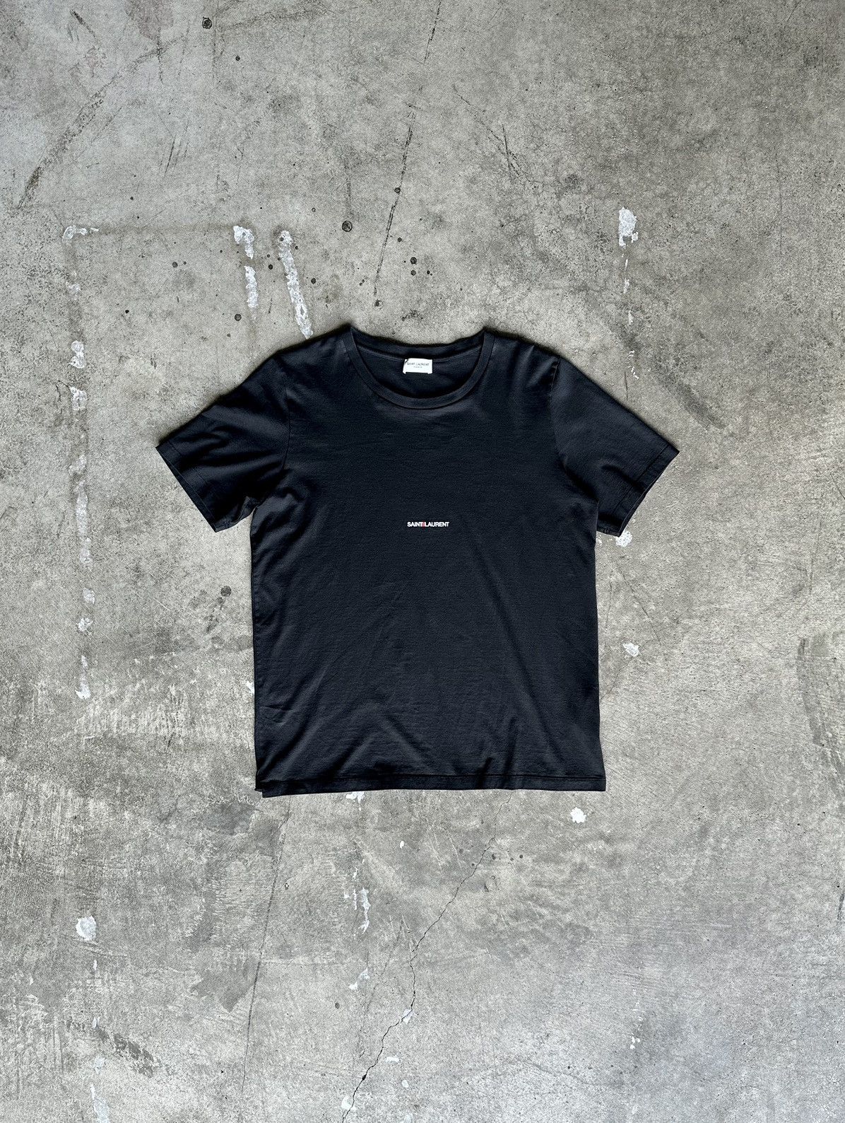 Saint Laurent Paris Saint Laurent Paris - Rive Gauche Logo T-Shirt ...