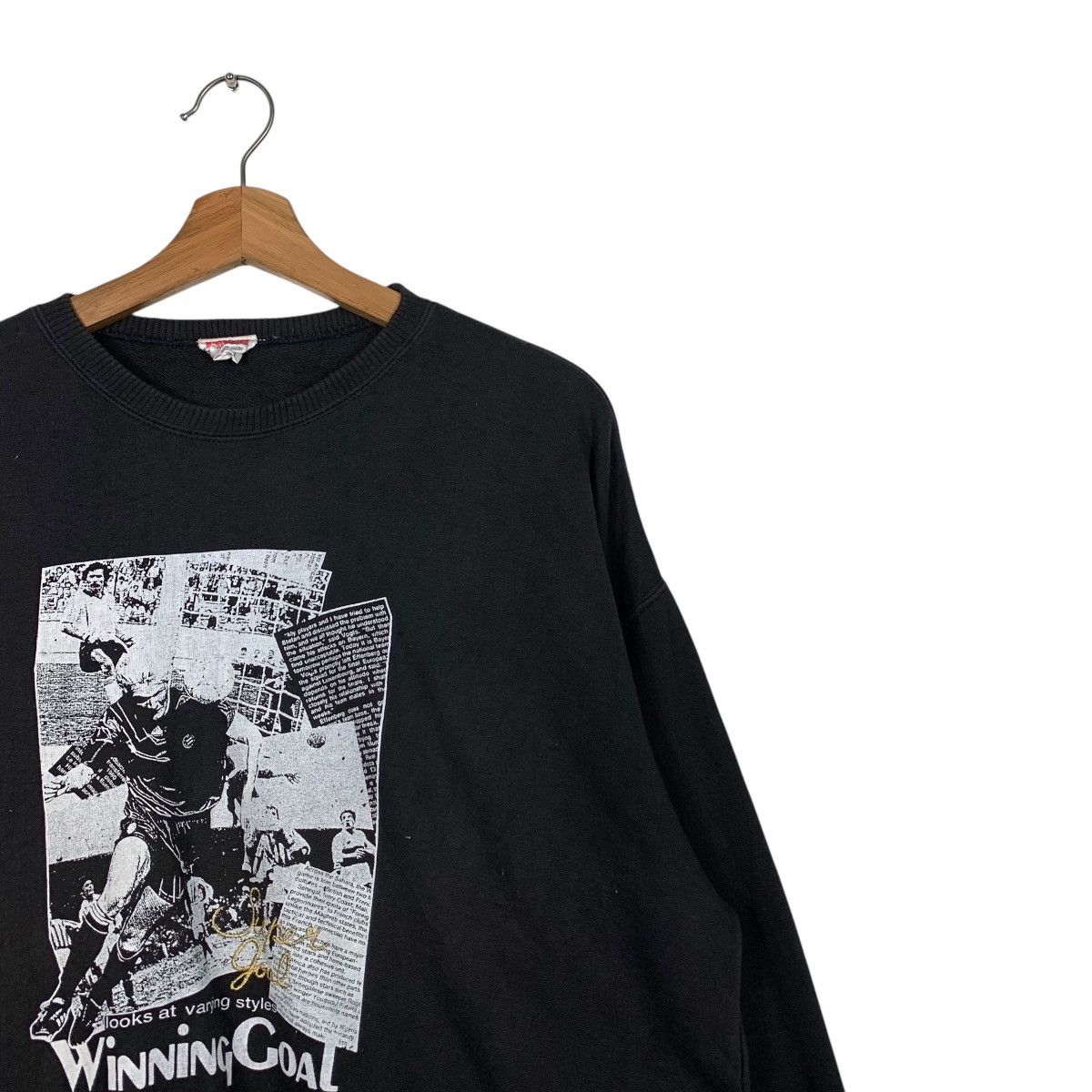 Vintage Classic Newspaper Soccer Winning Goal Sweatshirt #1680-C75 Size US M / EU 48-50 / 2 - 5 Thumbnail