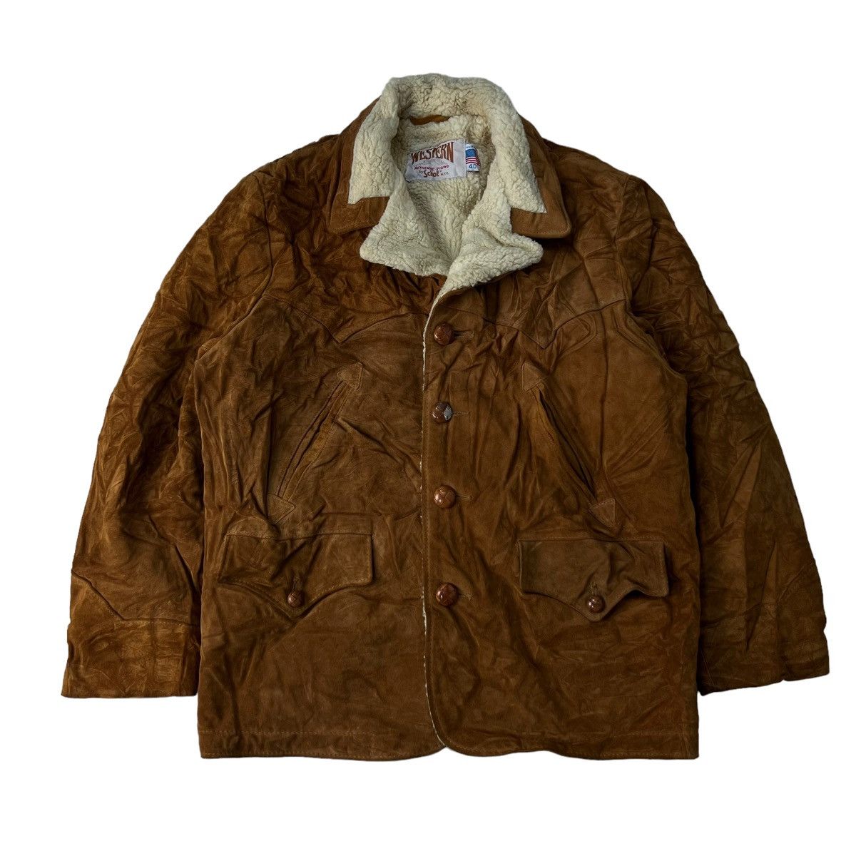 Schott 🔥RARE WESTERN SCHOTT LEATHER JACKET MADE IN USA Size US M / EU 48-50 / 2 - 1 Thumbnail