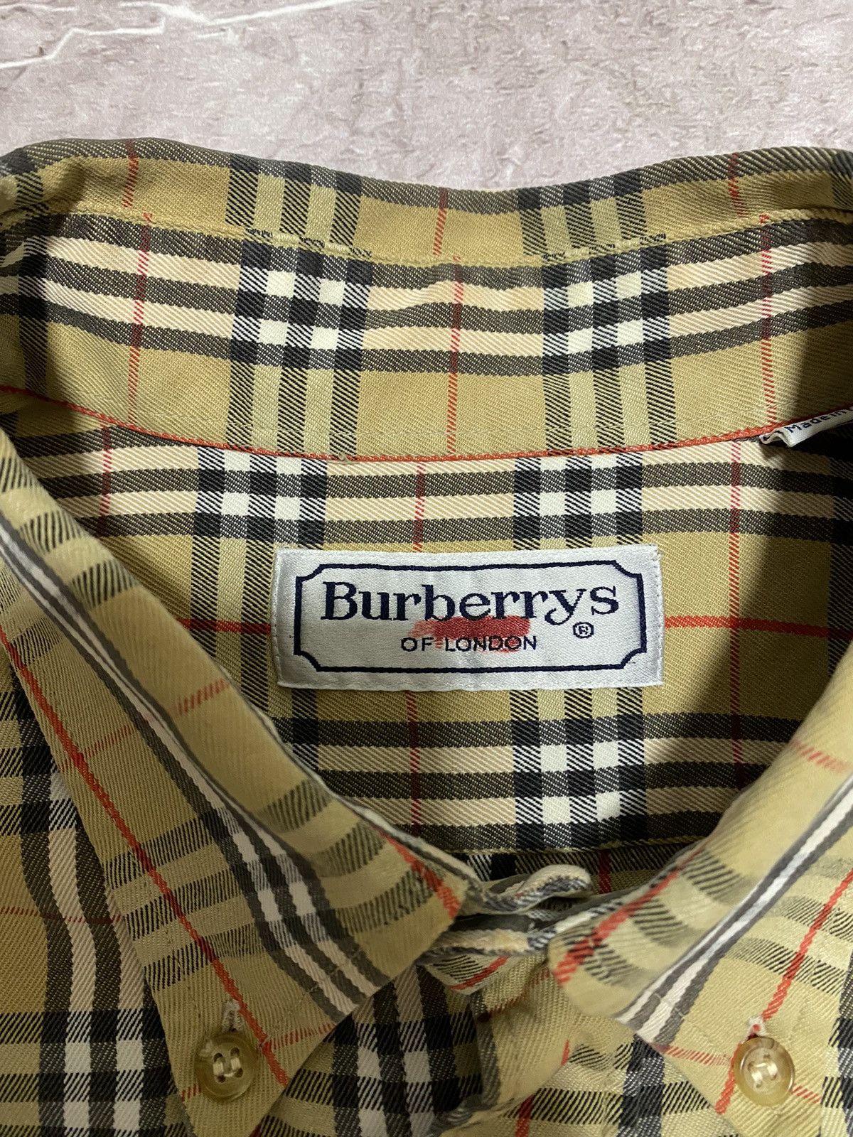 Vintage 90s Burberrys of London Button Nova Check Shirt Y2K