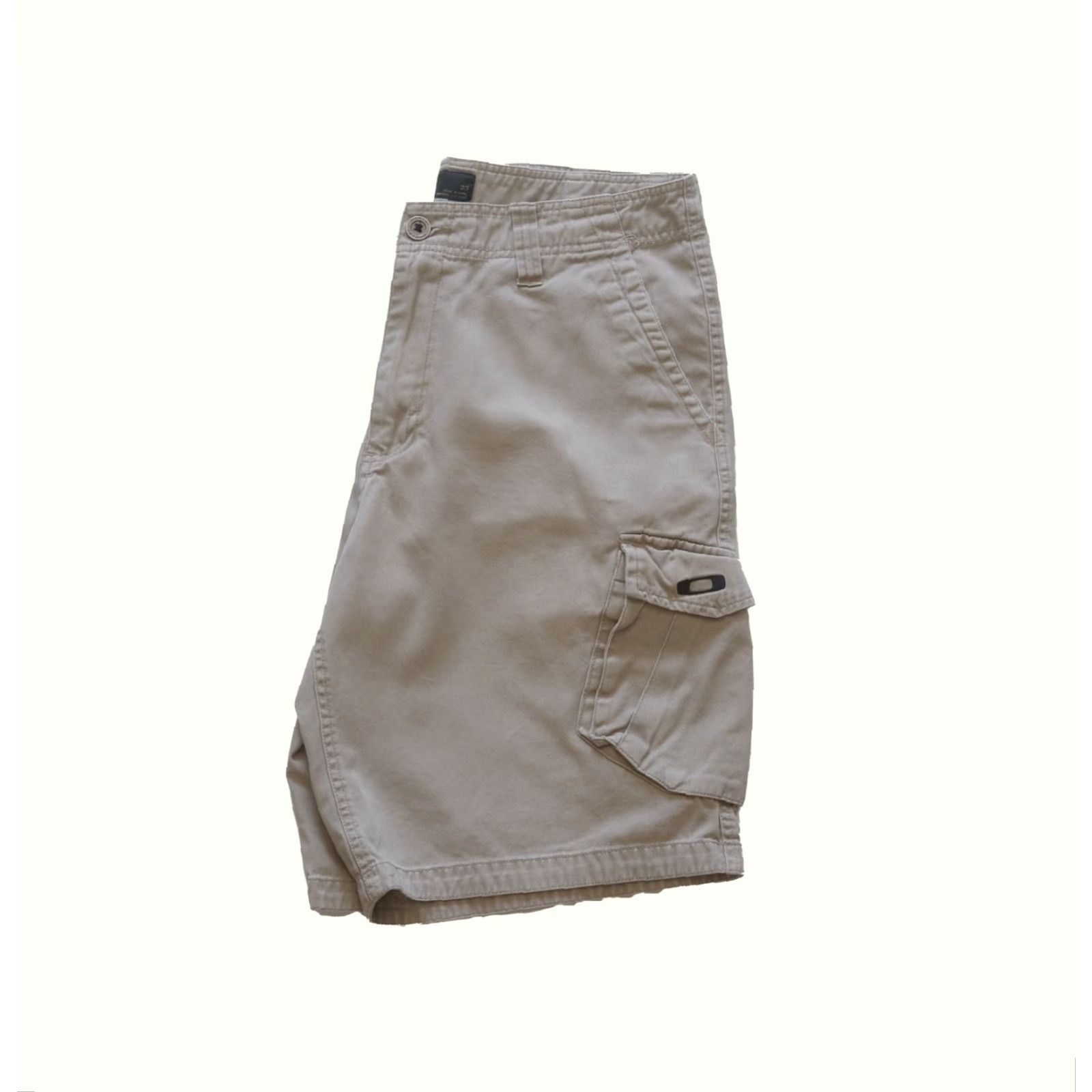 Oakley VINTAGE Oakley Cargo Shorts Embroidered Plaid 10" Inseam Men 33 Tan Brown 90s Outdoor Sports Summer 2012 Mens Size US 33 - 2 Thumbnail