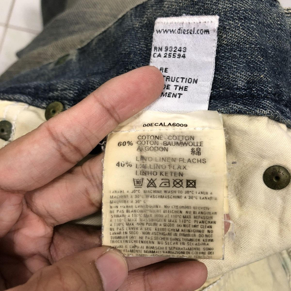 Diesel 🔥DISTRESSED RUSTY DESIGN DIESEL DENIM JEANS PATCHWORK Size US 32 / EU 48 - 24 Thumbnail
